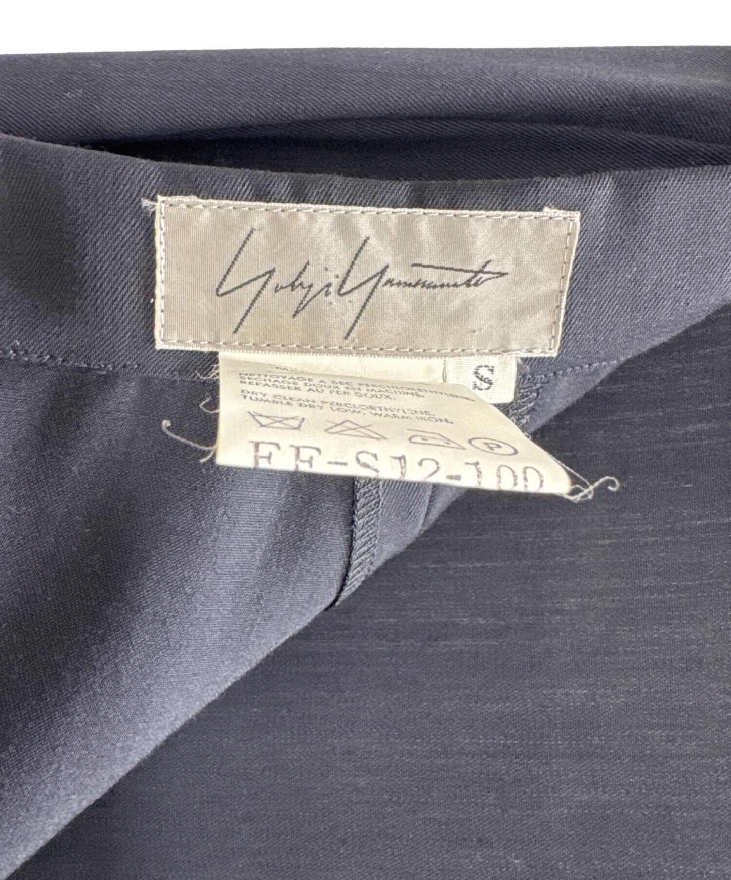 [Pre-owned] YOHJI YAMAMOTO Wool Gaber Curve Switched Skirt FF-S12-100
