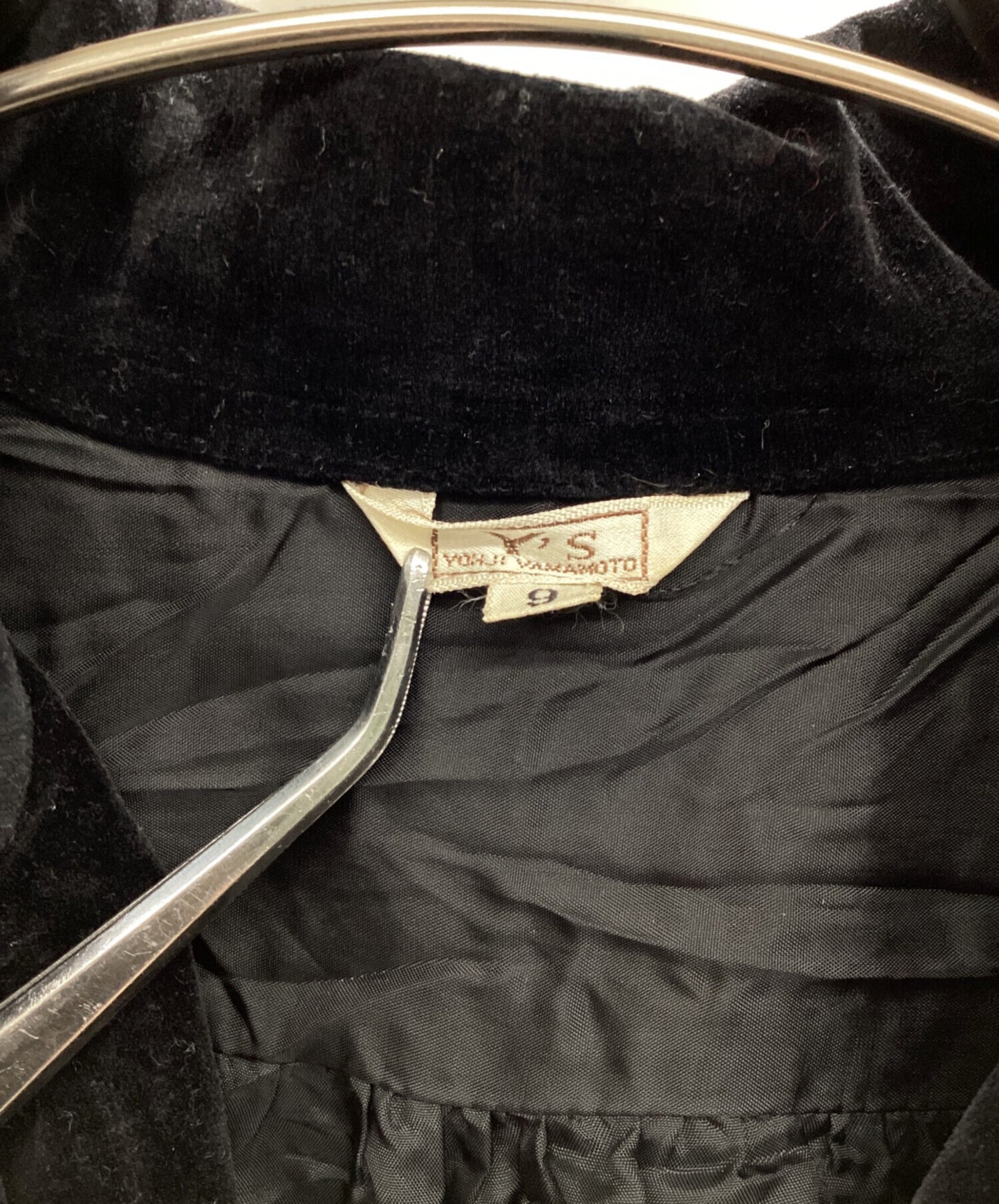 [Pre-owned] Y's Long Sleeve Velour Dress