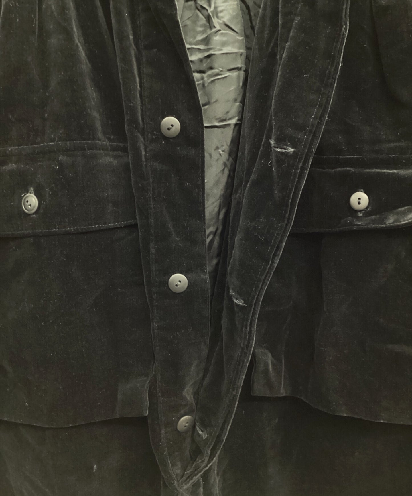 [Pre-owned] Y's Long Sleeve Velour Dress
