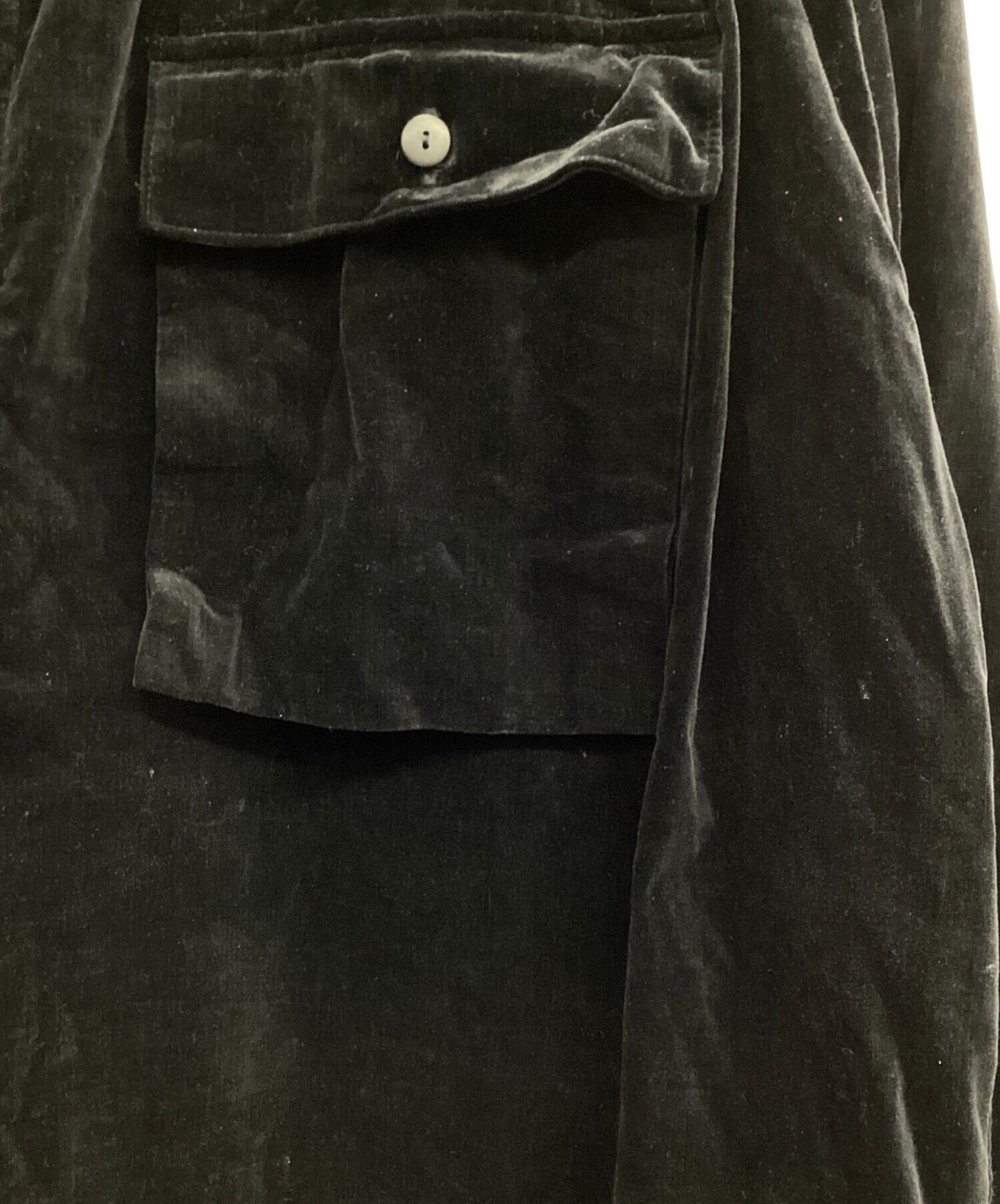 [Pre-owned] Y's Long Sleeve Velour Dress