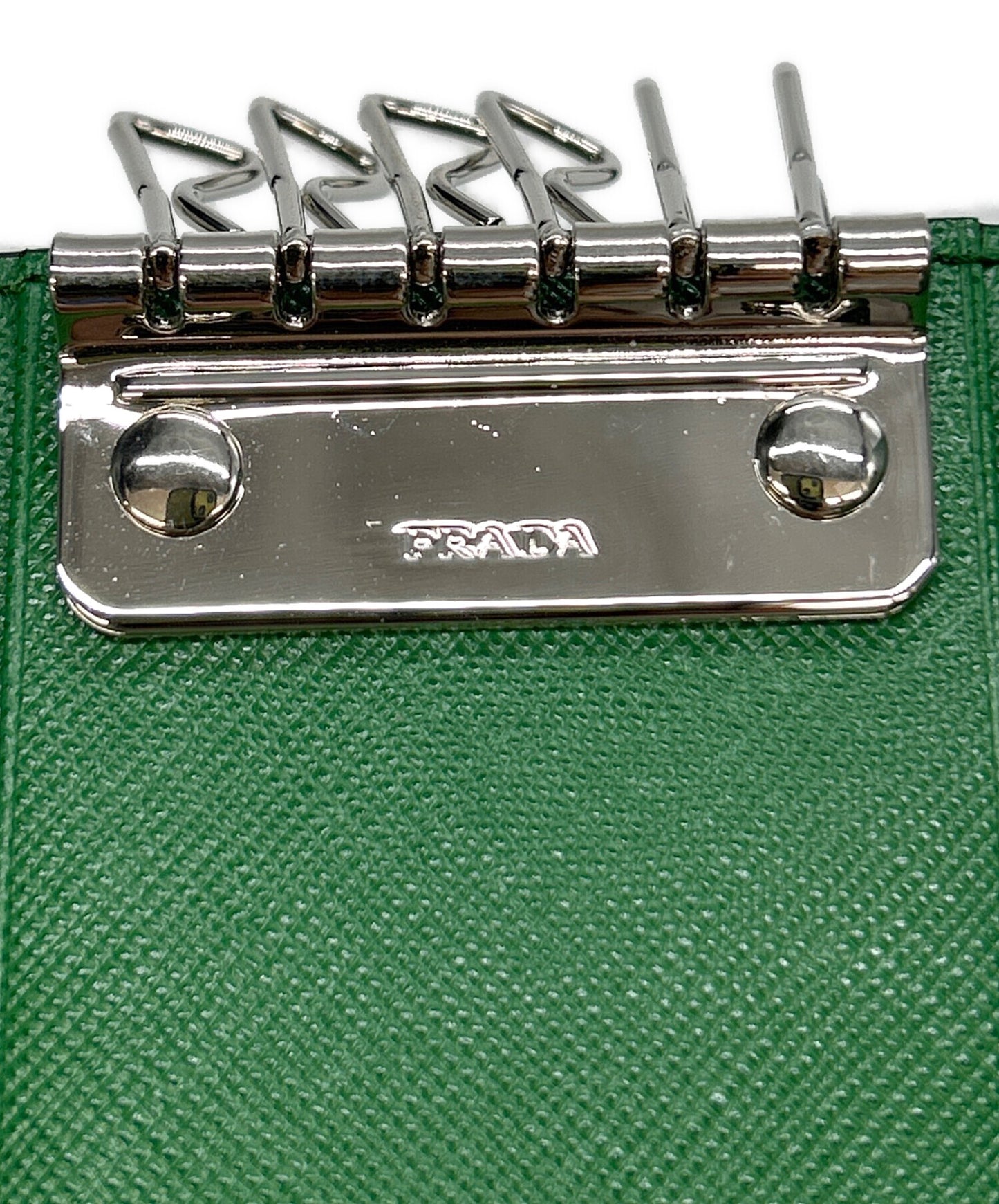 [Pre-owned] PRADA PRADA 6-Stack Key Case SAFFIANO CORNER 3M0223