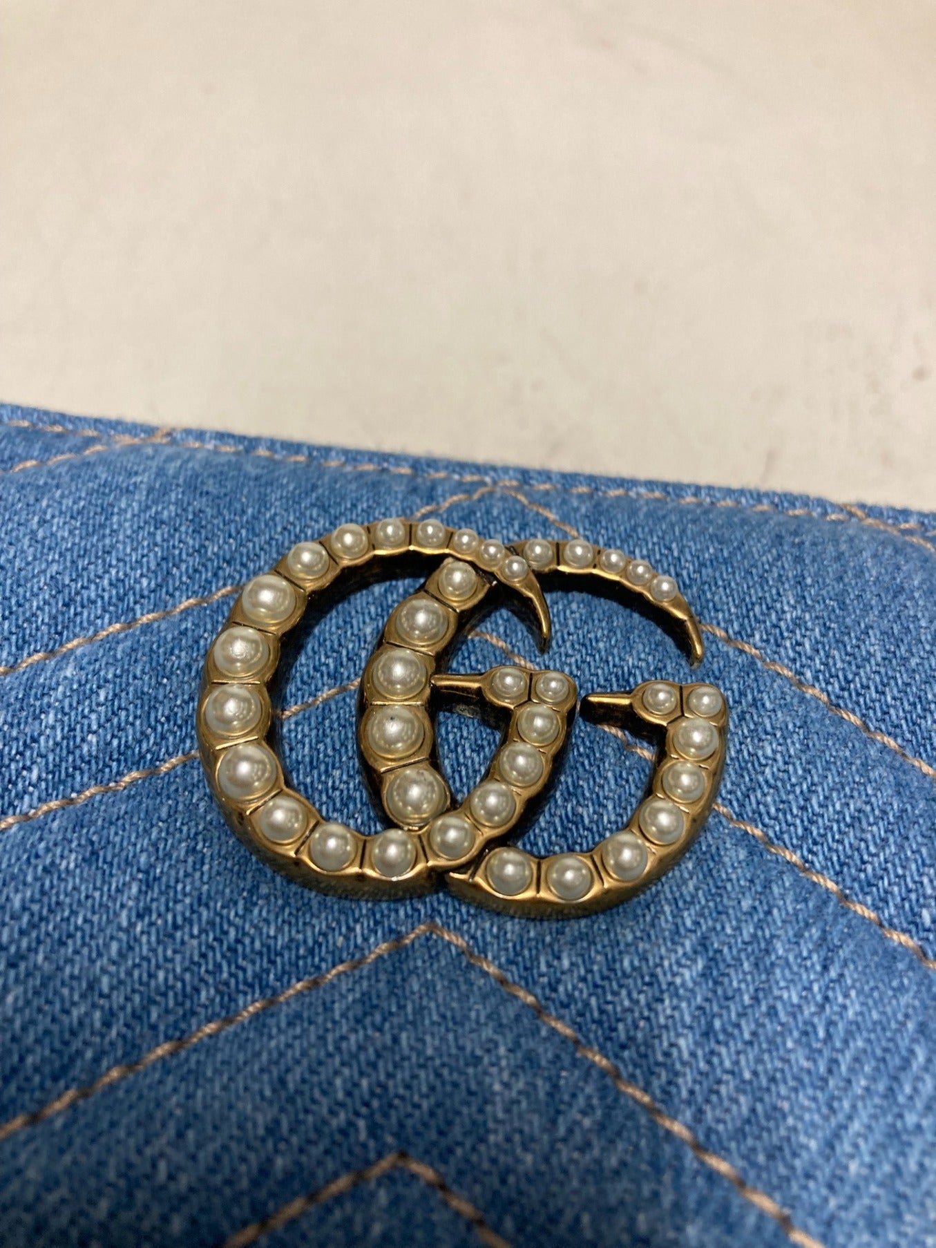 [Pre-owned] GUCCI GG Marmont zip-around wallet 443123