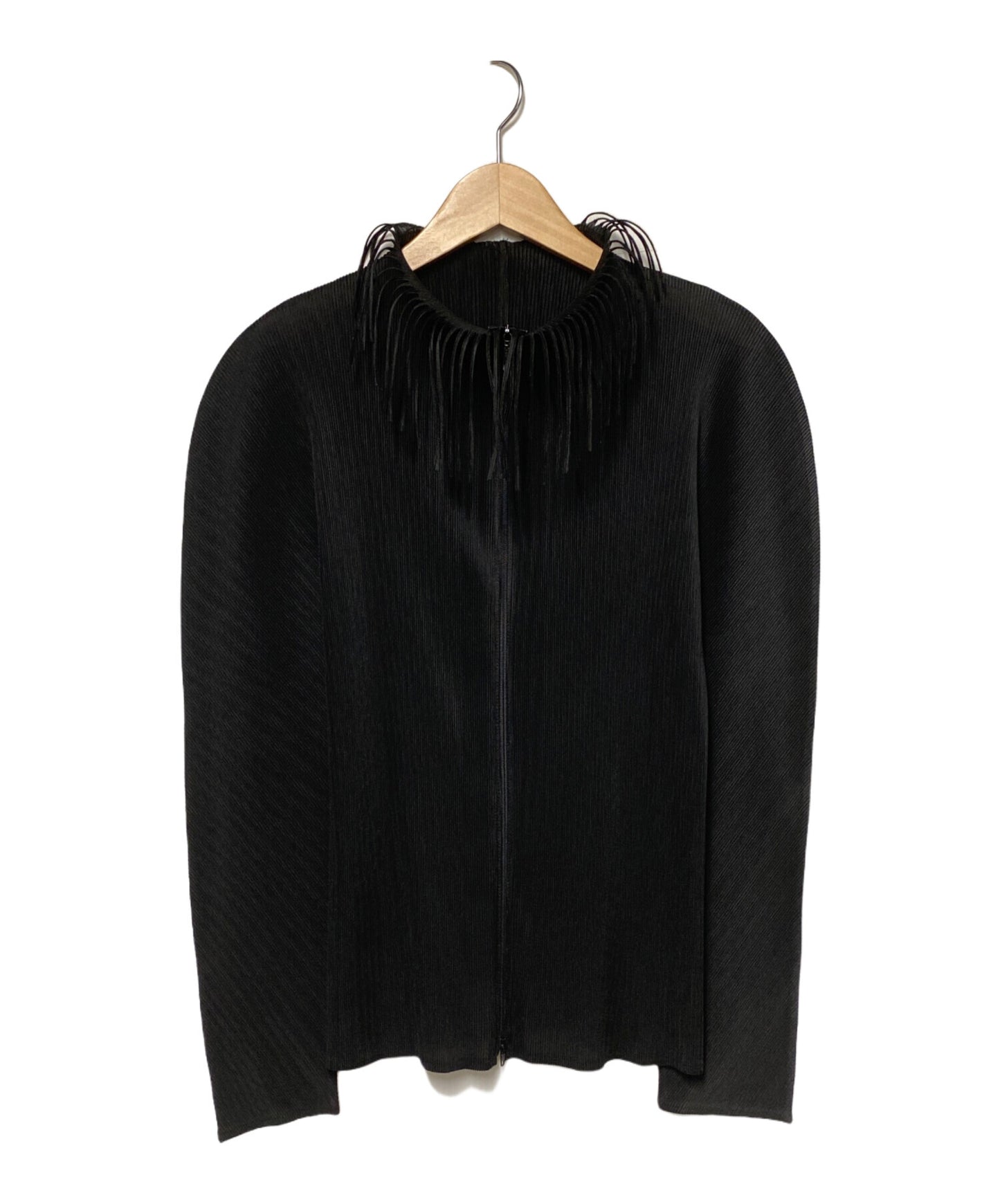 [Pre-owned] PLEATS PLEASE Fringe zip-up blouse PP21-FC004