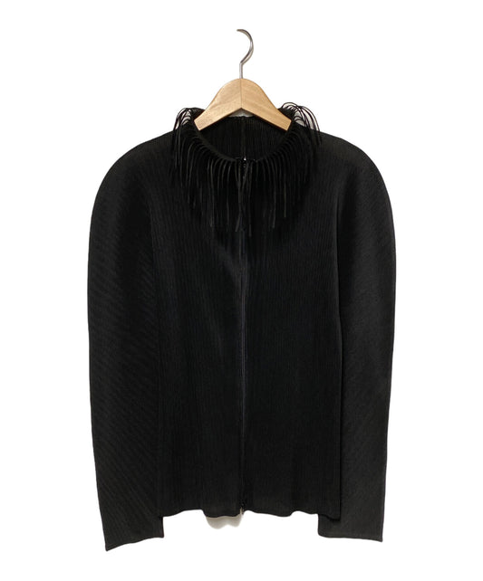 [Pre-owned] PLEATS PLEASE Fringe zip-up blouse PP21-FC004