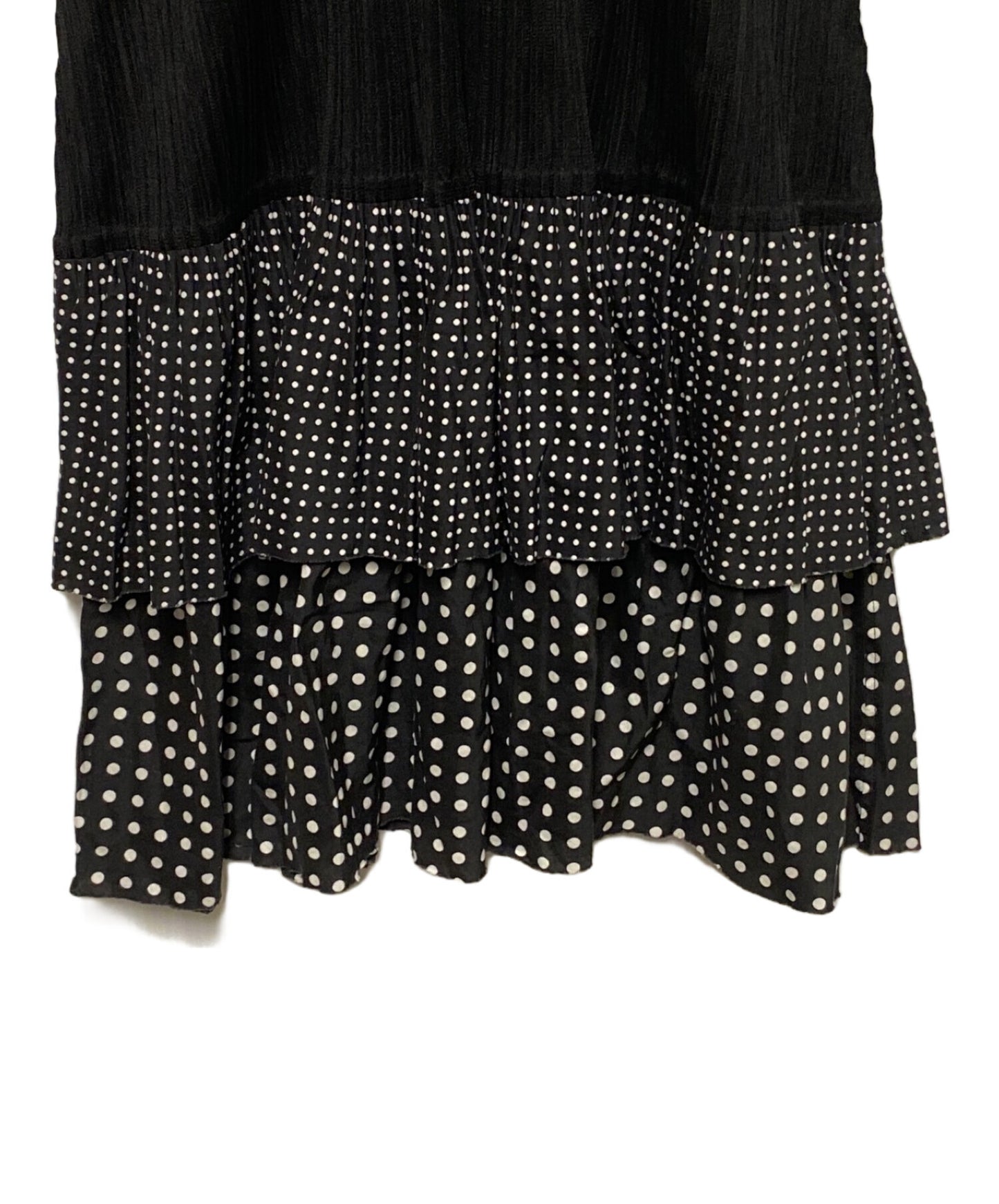 [Pre-owned] PLEATS PLEASE Dot Switch Pleated Dress PP43-JH674