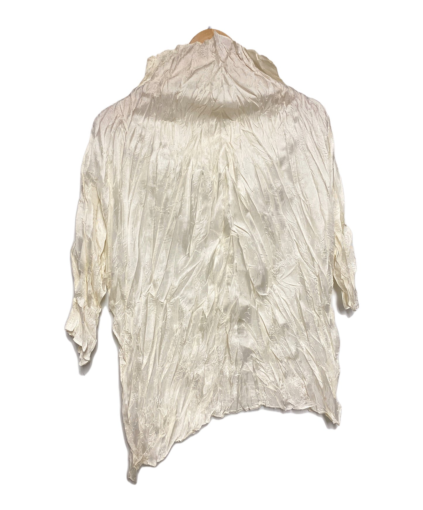 [Pre-owned] PLEATS PLEASE Crinkled Pleated High Neck Blouse PP32-ZT902