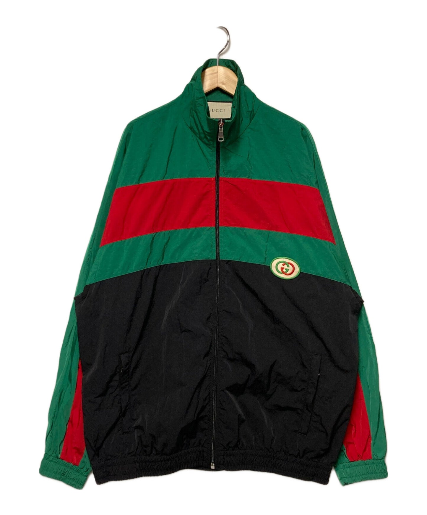 [Pre-owned] GUCCI Tricolor Collar Nylon Jacket 573308-XJBAK