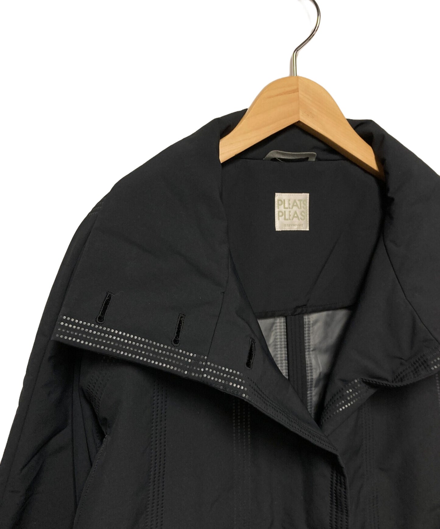 [Pre-owned] PLEATS PLEASE Cutwork cotton coat PP74-ZA872