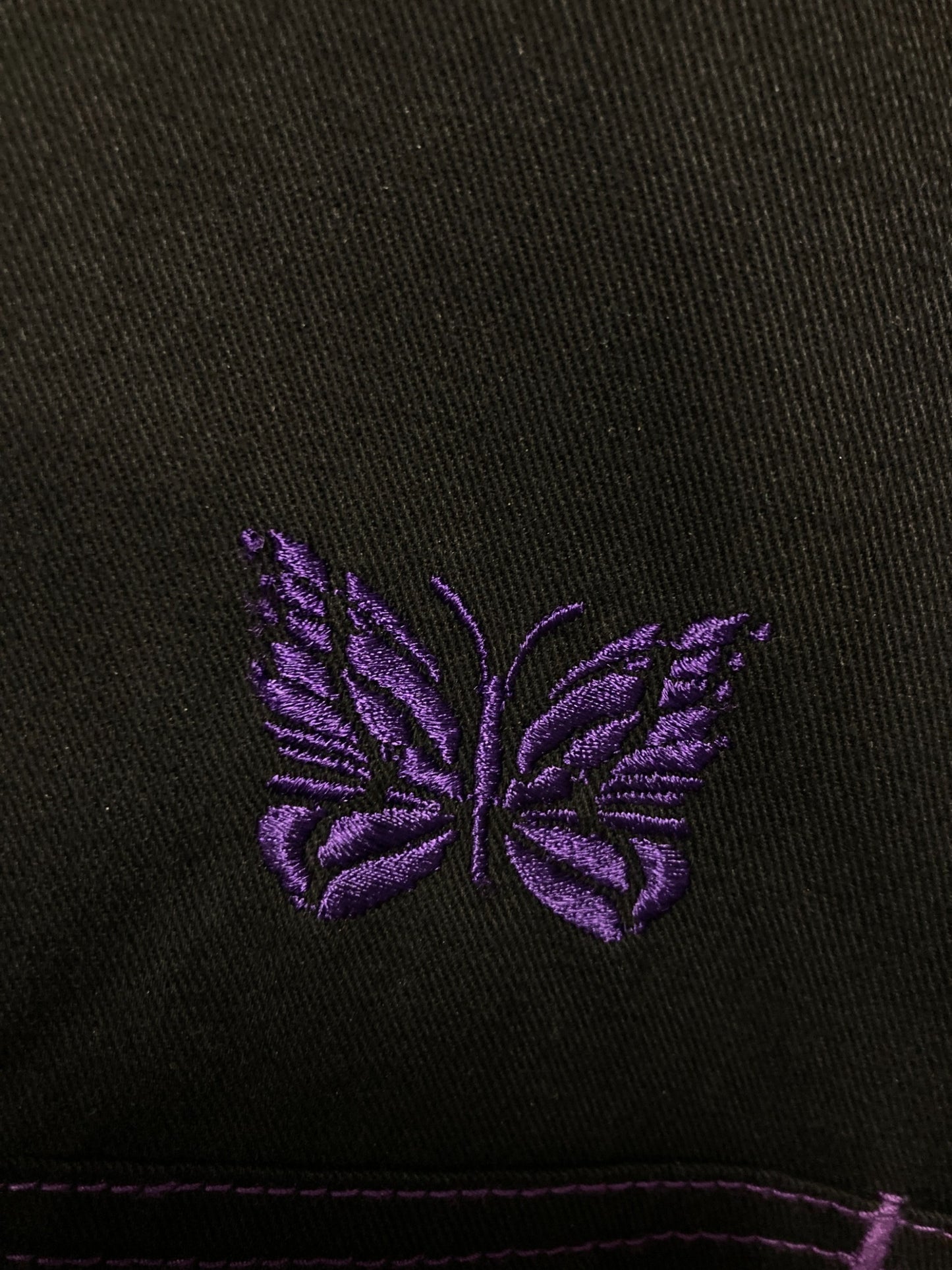 [Pre-owned] Needles Coverall Cotton Twill / Papillon Embroidered Cotton Twill Coverall KP285