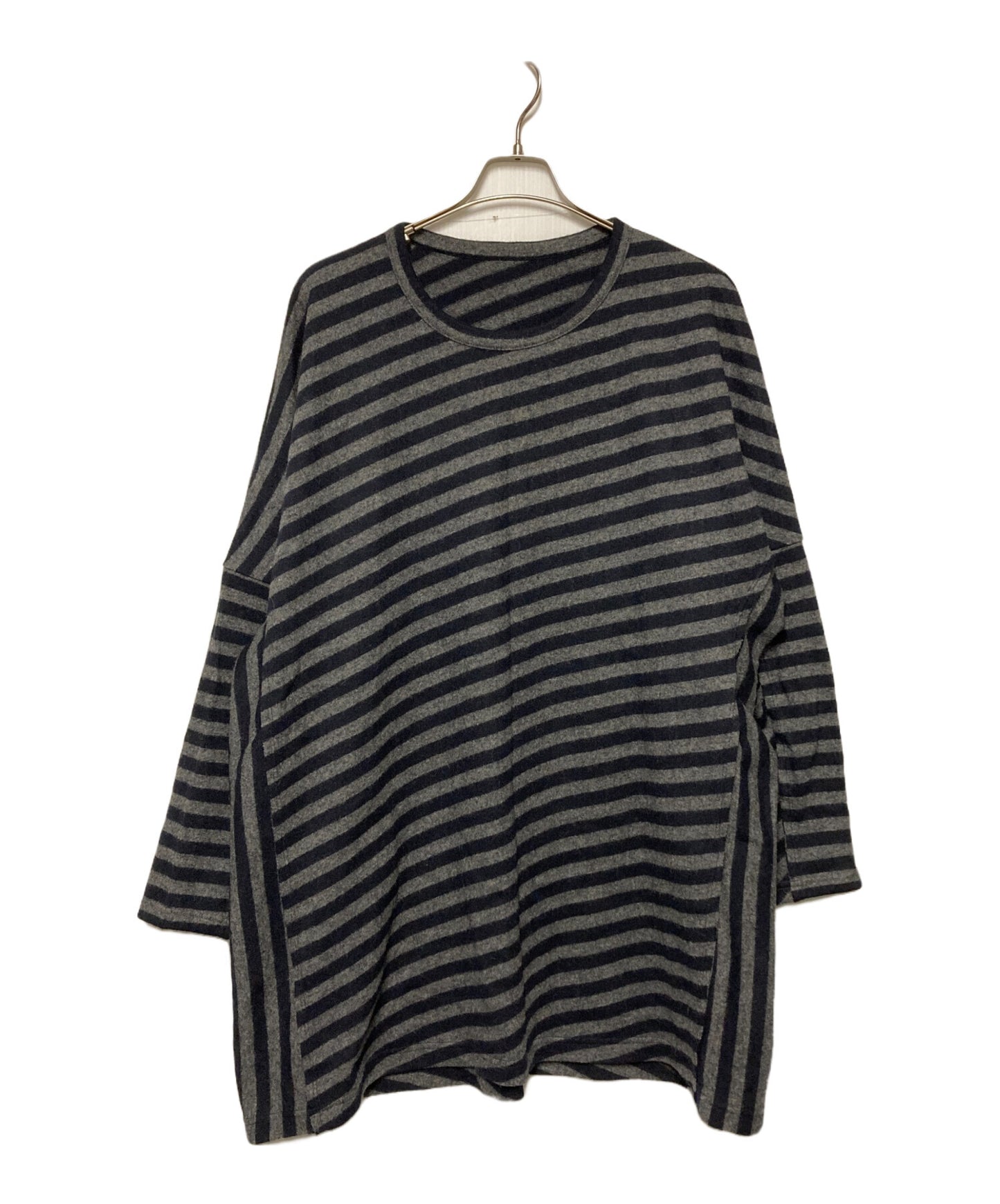 [Pre-owned] GROUND Y 19AW Striped wool long sleeve cut and sewn GC-T07-104