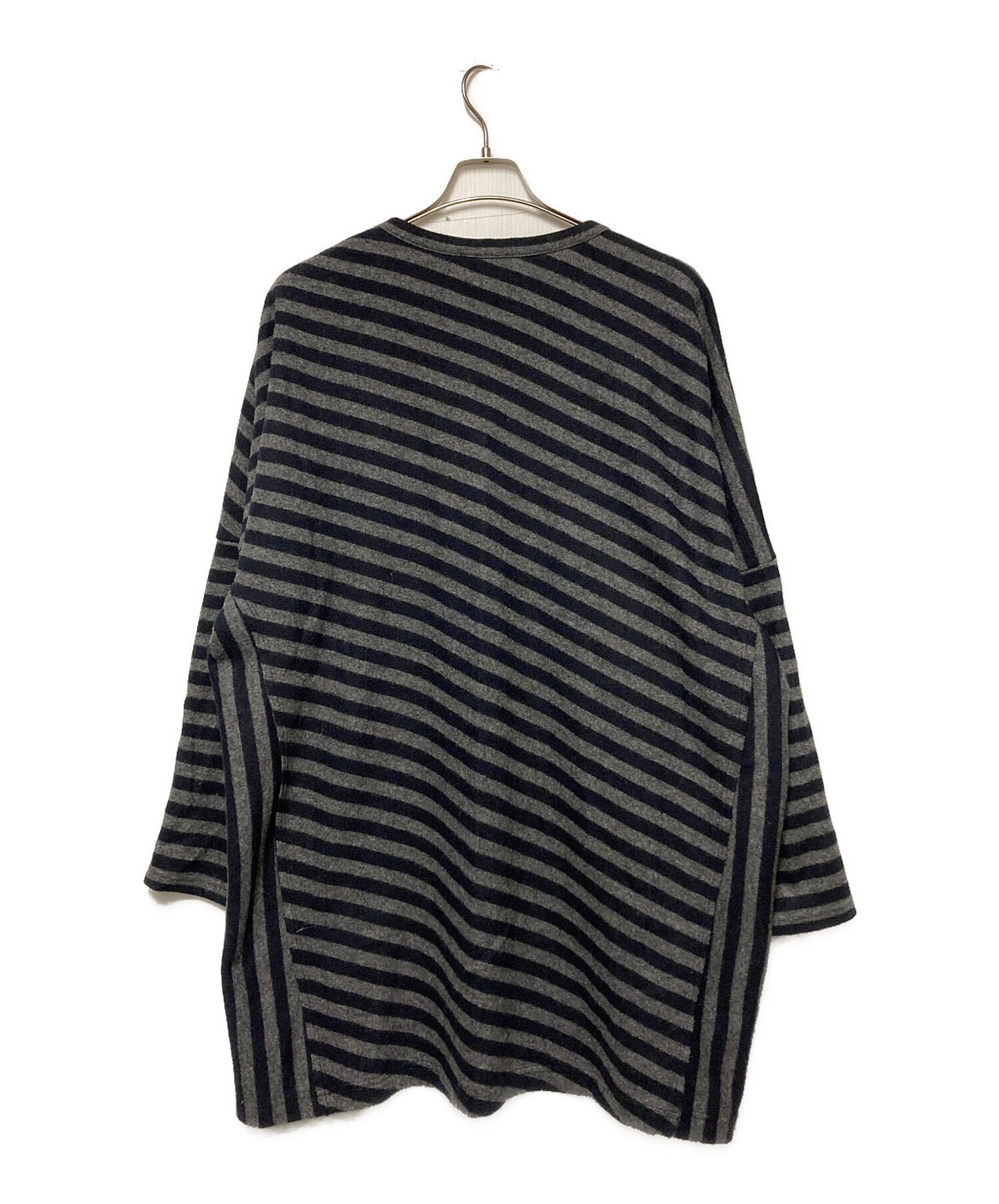 [Pre-owned] GROUND Y 19AW Striped wool long sleeve cut and sewn GC-T07-104