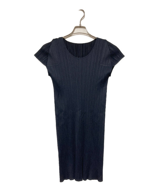 [Pre-owned] PLEATS PLEASE Short-Sleeved Pleated Dress PP31-JT229