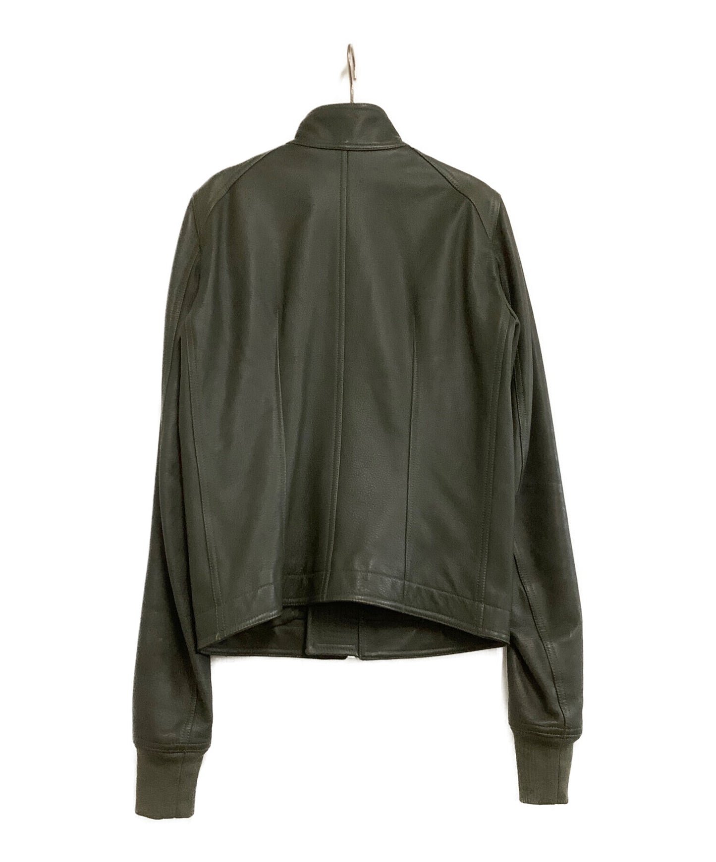 [Pre-owned] RICK OWENS High Neck Panel Leather Jacket
