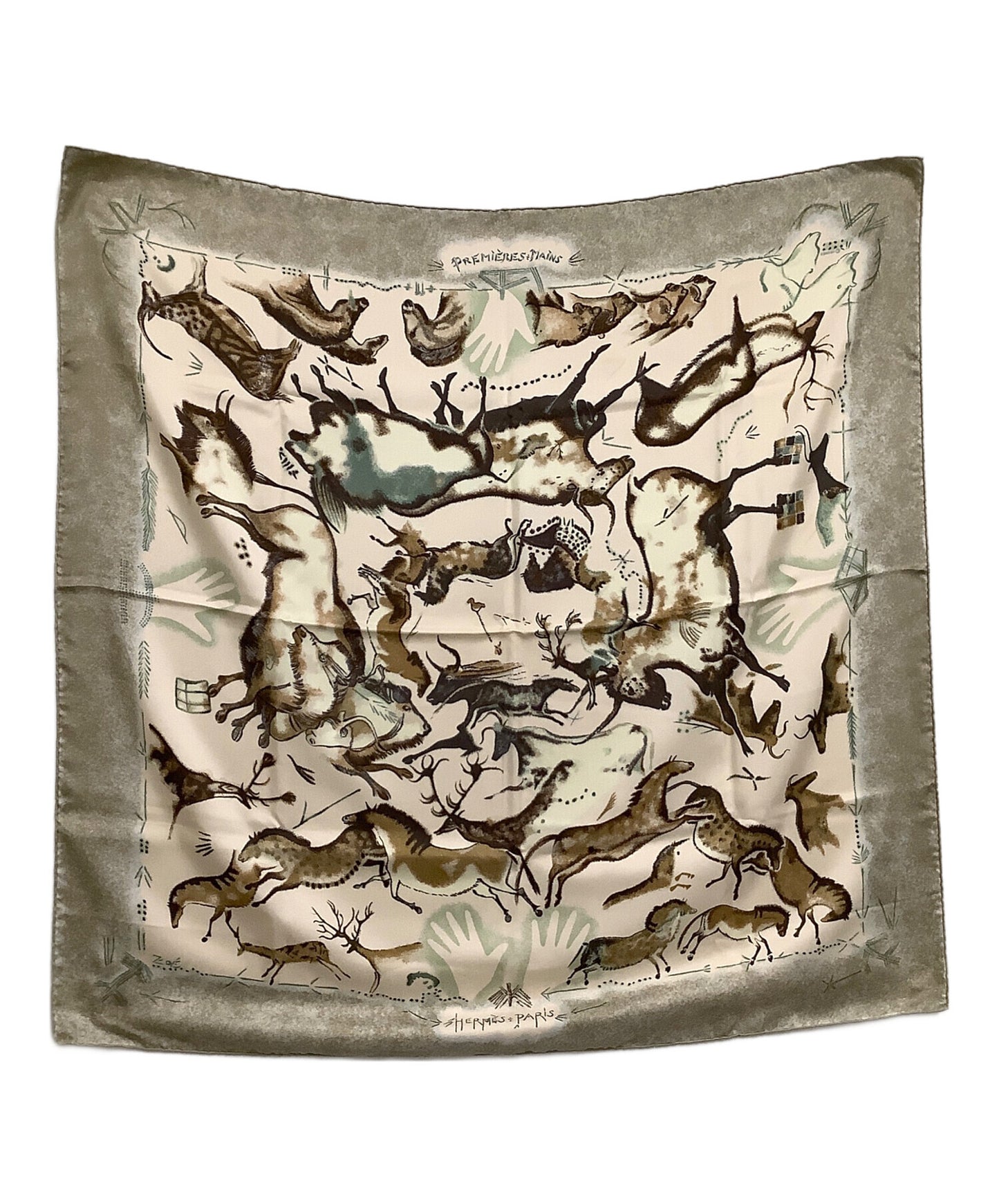 [Pre-owned] HERMES Silk scarf Animal