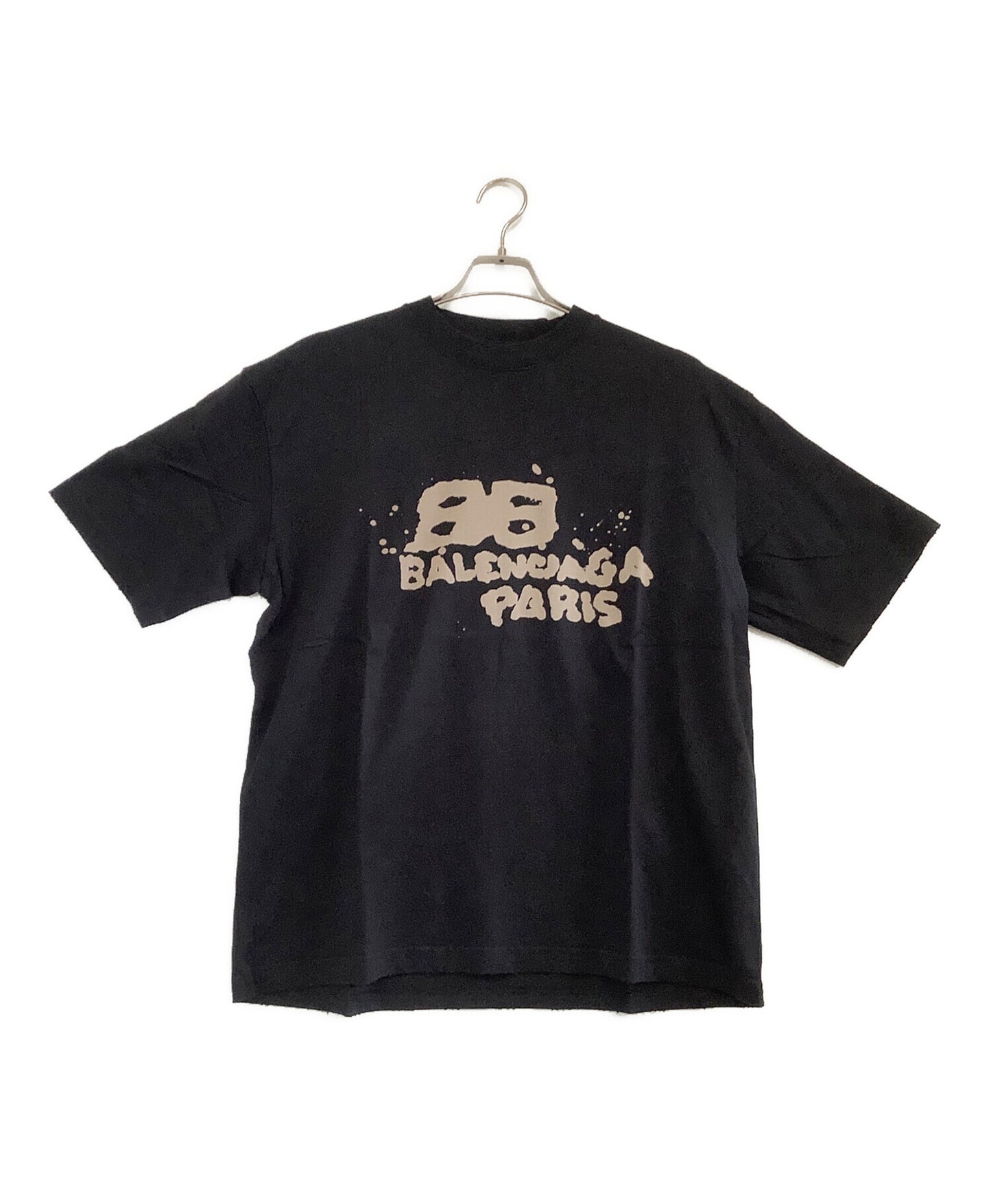[Pre-owned] BALENCIAGA T-shirt Hand Drawn BB Icon Tee 612966 TNVN4