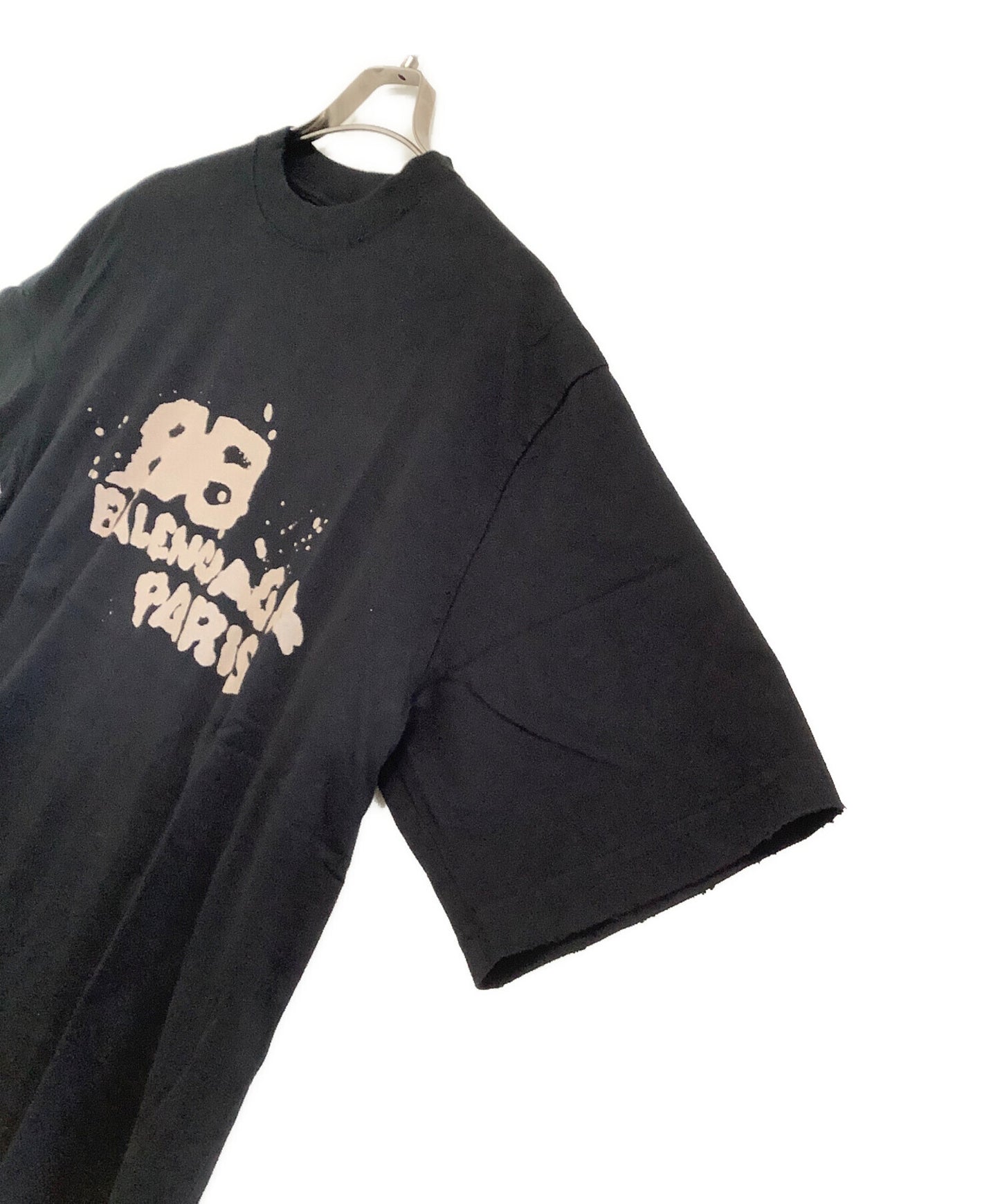 [Pre-owned] BALENCIAGA T-shirt Hand Drawn BB Icon Tee 612966 TNVN4