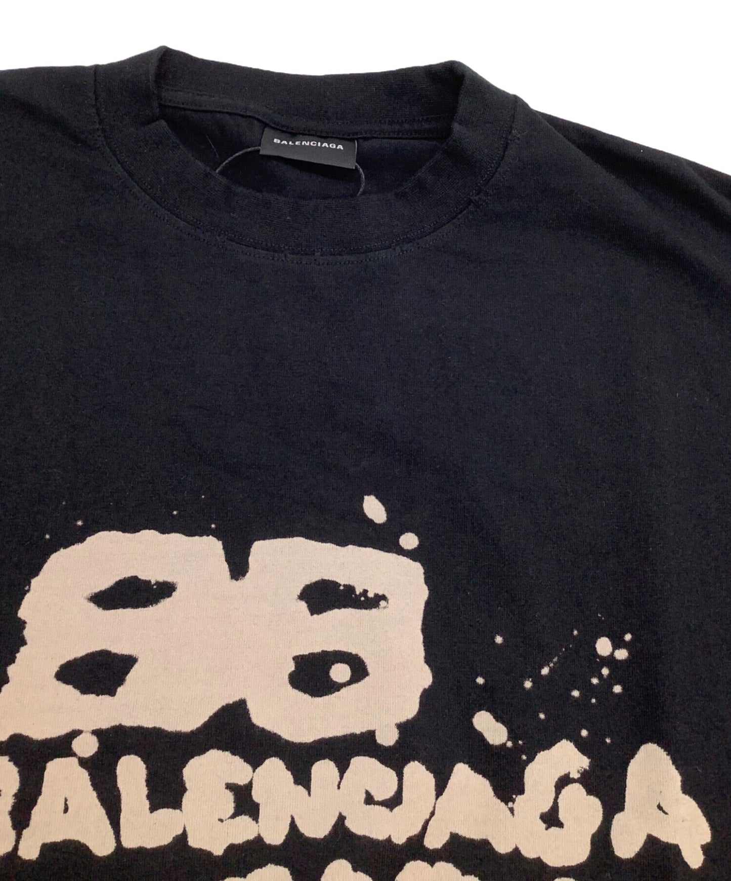 [Pre-owned] BALENCIAGA T-shirt Hand Drawn BB Icon Tee 612966 TNVN4