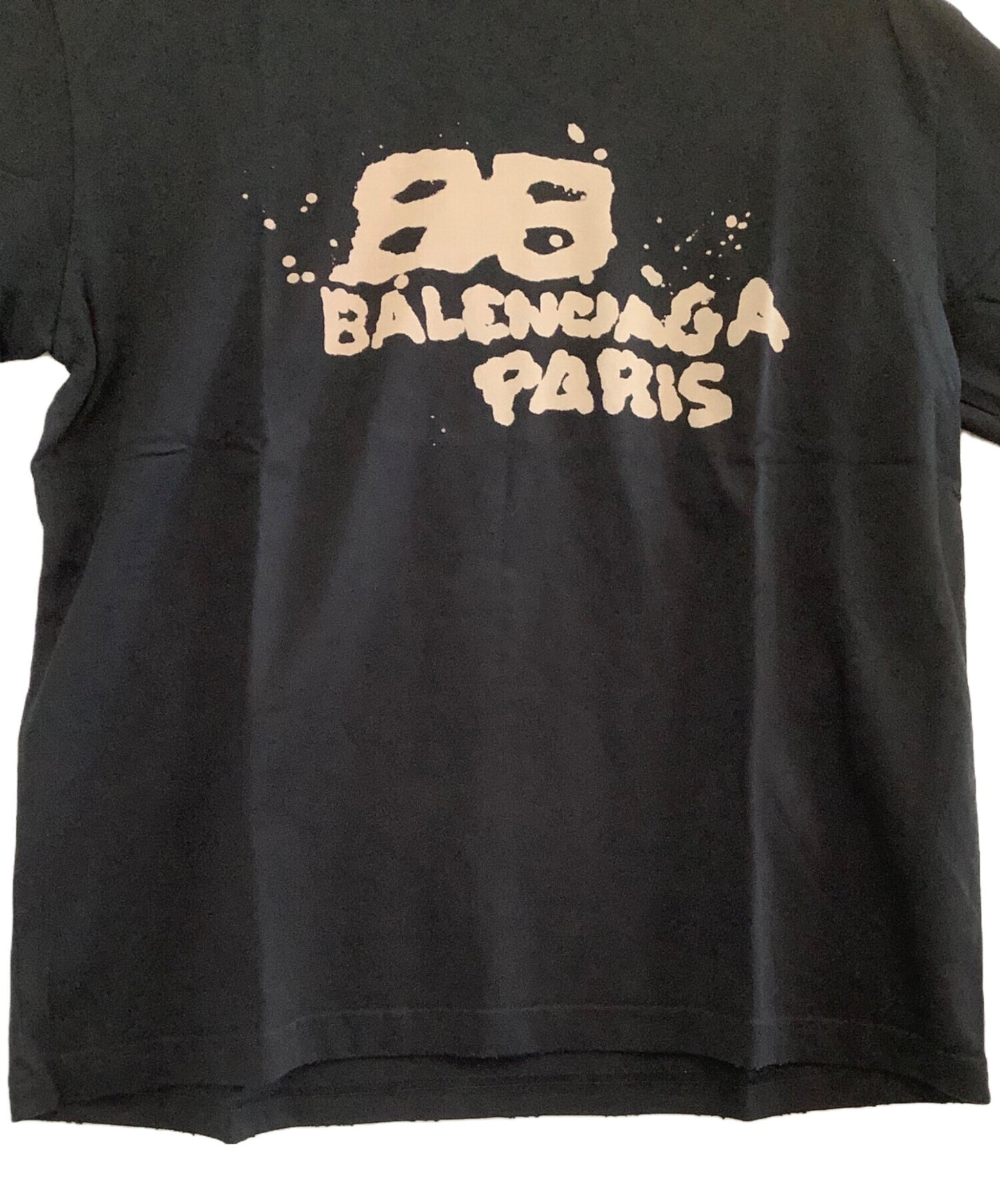[Pre-owned] BALENCIAGA T-shirt Hand Drawn BB Icon Tee 612966 TNVN4
