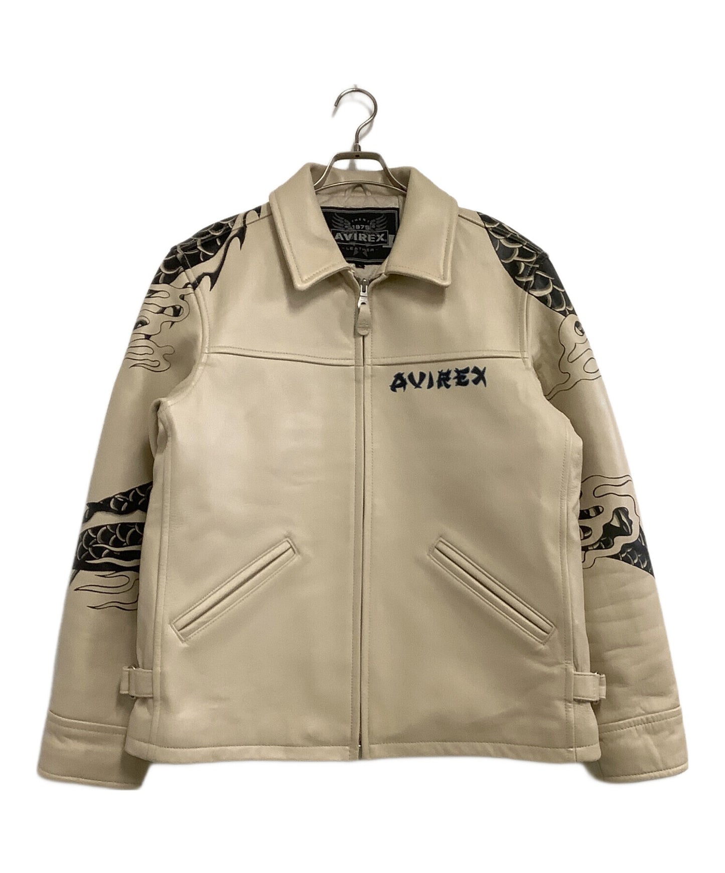 [Pre-owned] AVIREX Leather jacket DRAGON&SNAKE TRACKER JACKET 6121042