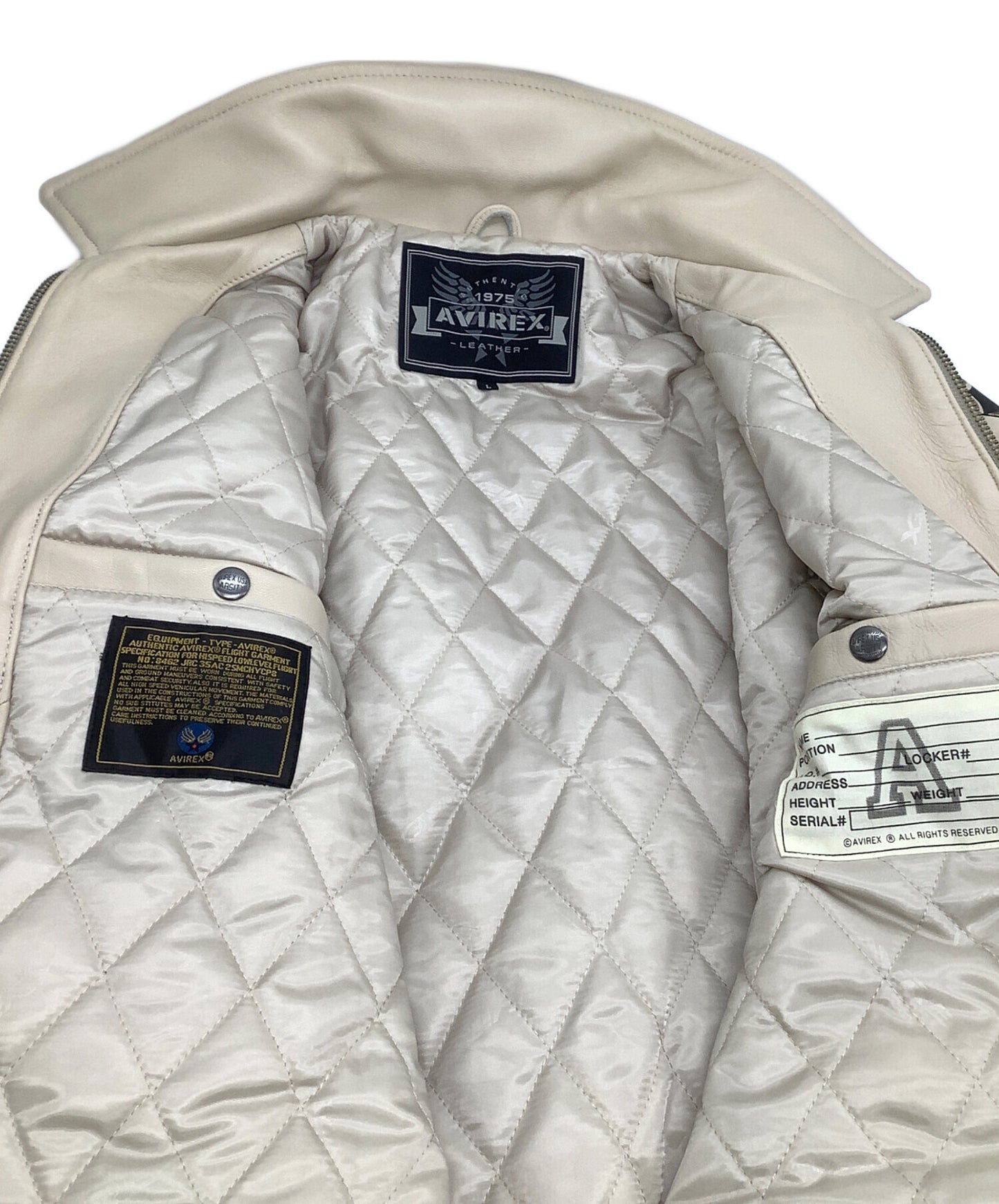 [Pre-owned] AVIREX Leather jacket DRAGON&SNAKE TRACKER JACKET 6121042