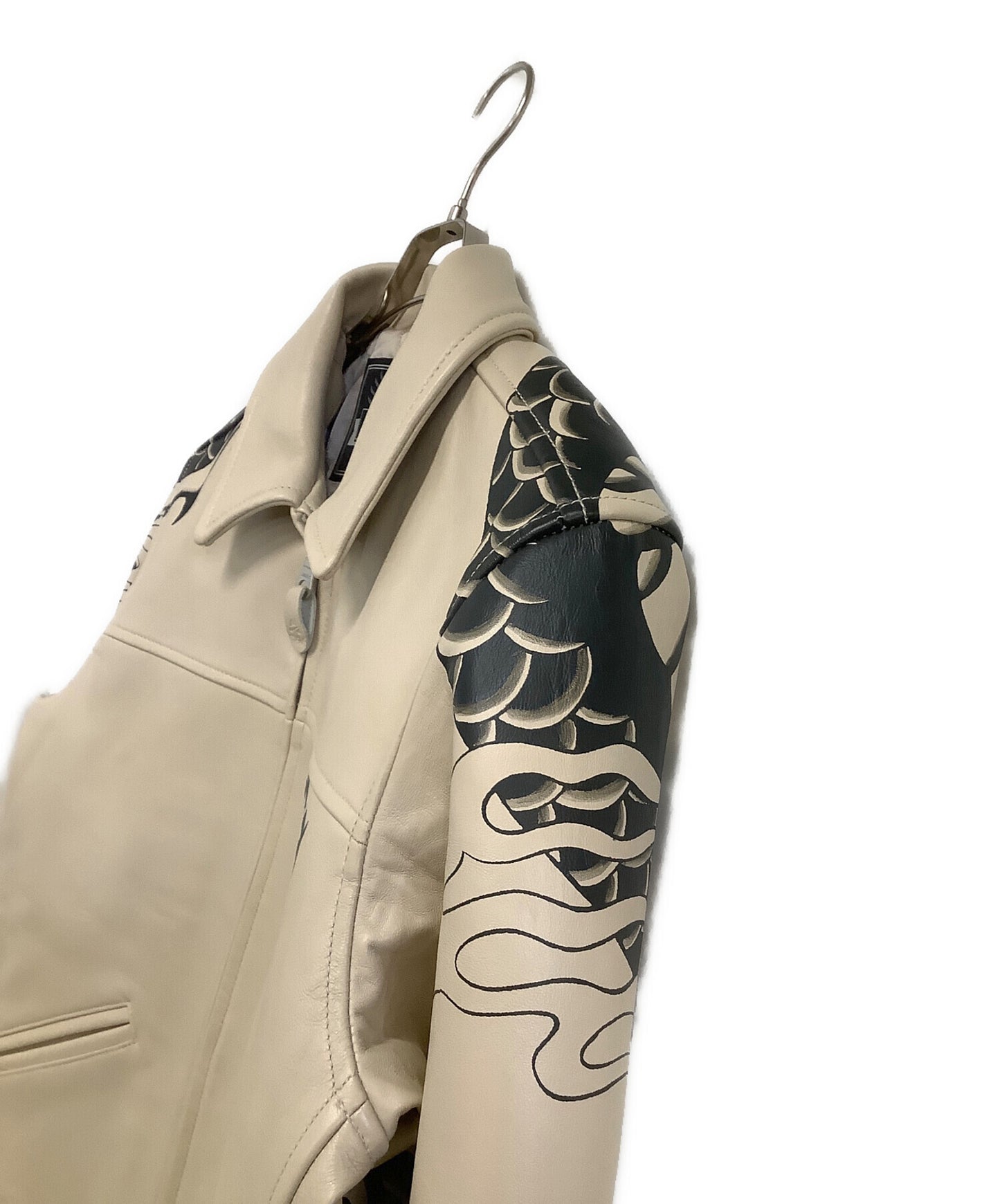 [Pre-owned] AVIREX Leather jacket DRAGON&SNAKE TRACKER JACKET 6121042