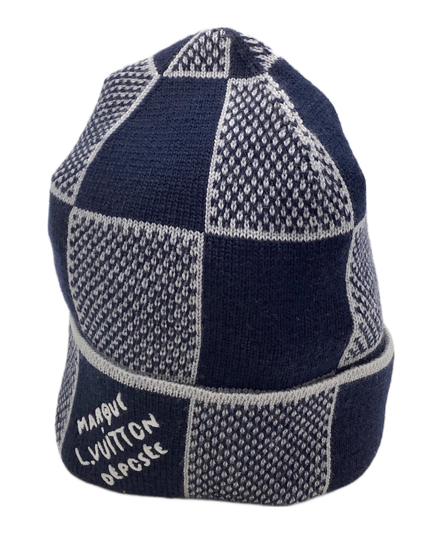 [Pre-owned] LOUIS VUITTON knitted hat Vigny Damier