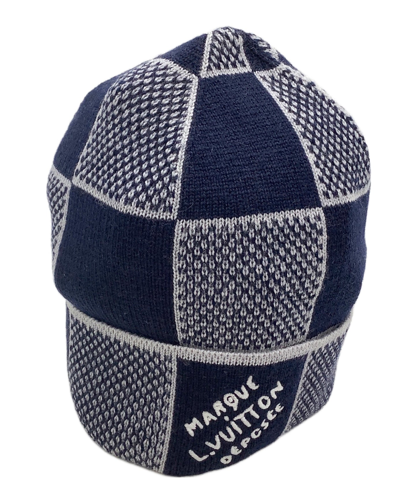 [Pre-owned] LOUIS VUITTON knitted hat Vigny Damier