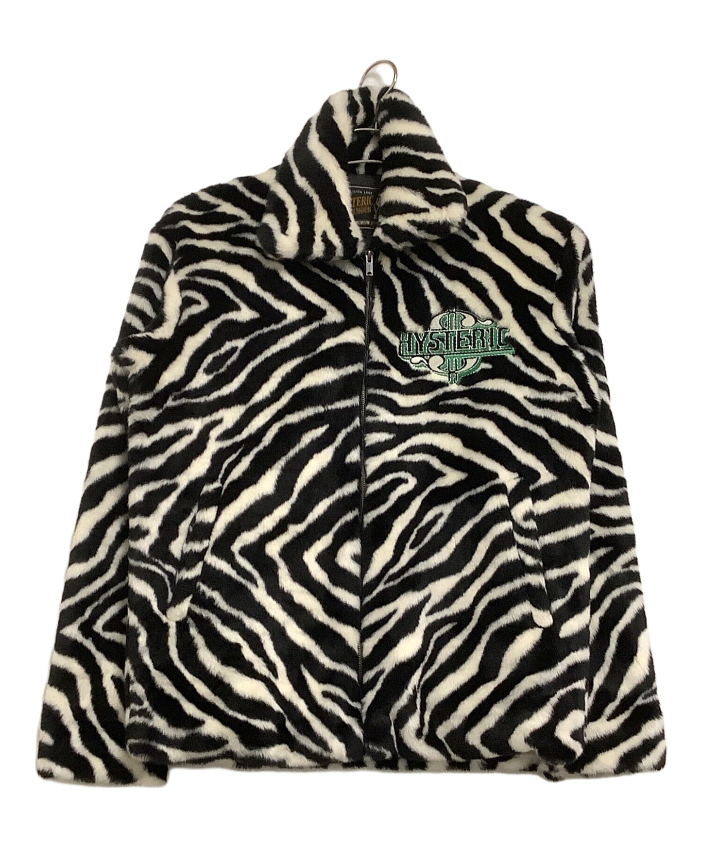 [Pre-owned] Hysteric Glamour Faux Fur Jacket Zebra Pattern 02183AB01