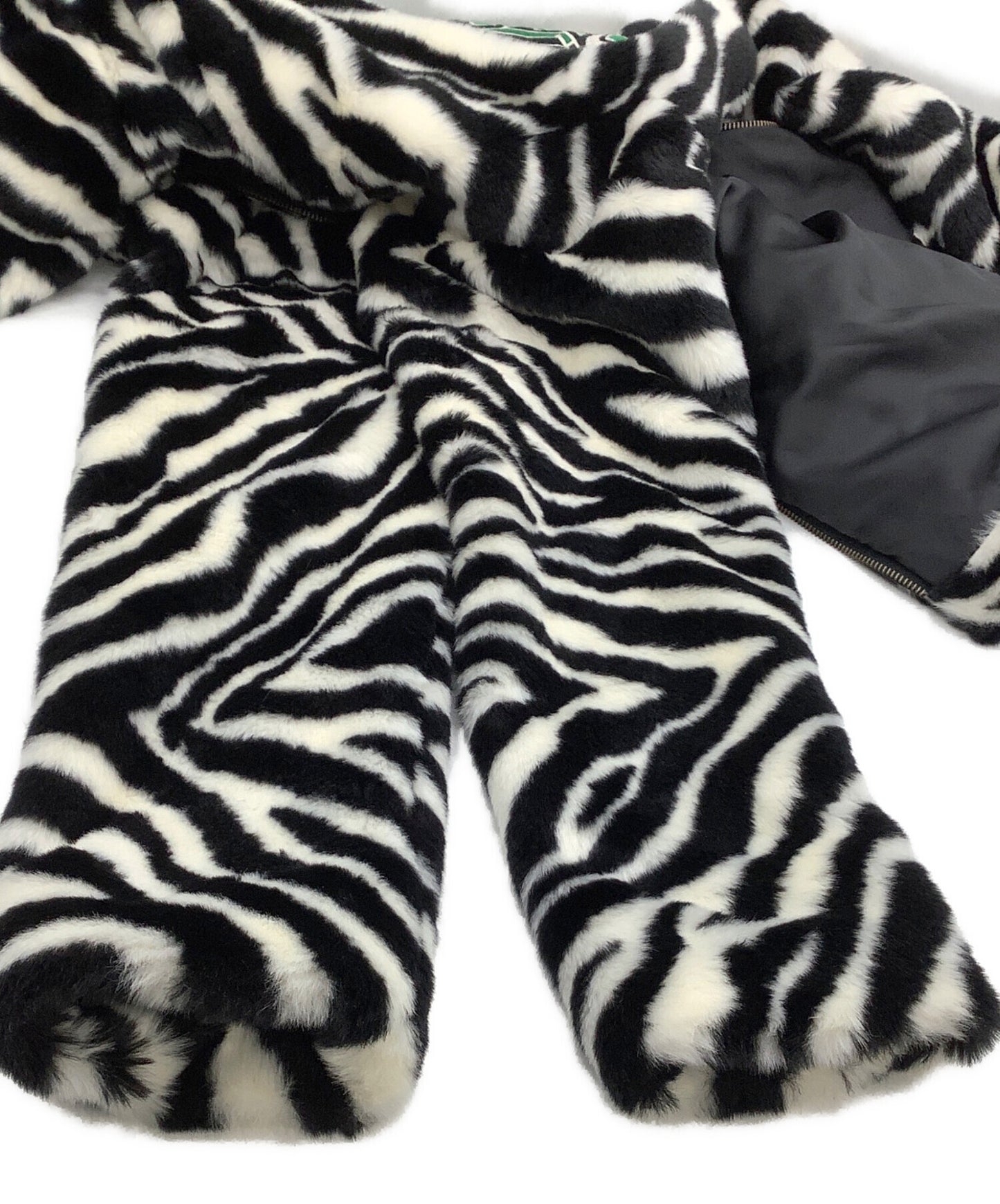[Pre-owned] Hysteric Glamour Faux Fur Jacket Zebra Pattern 02183AB01