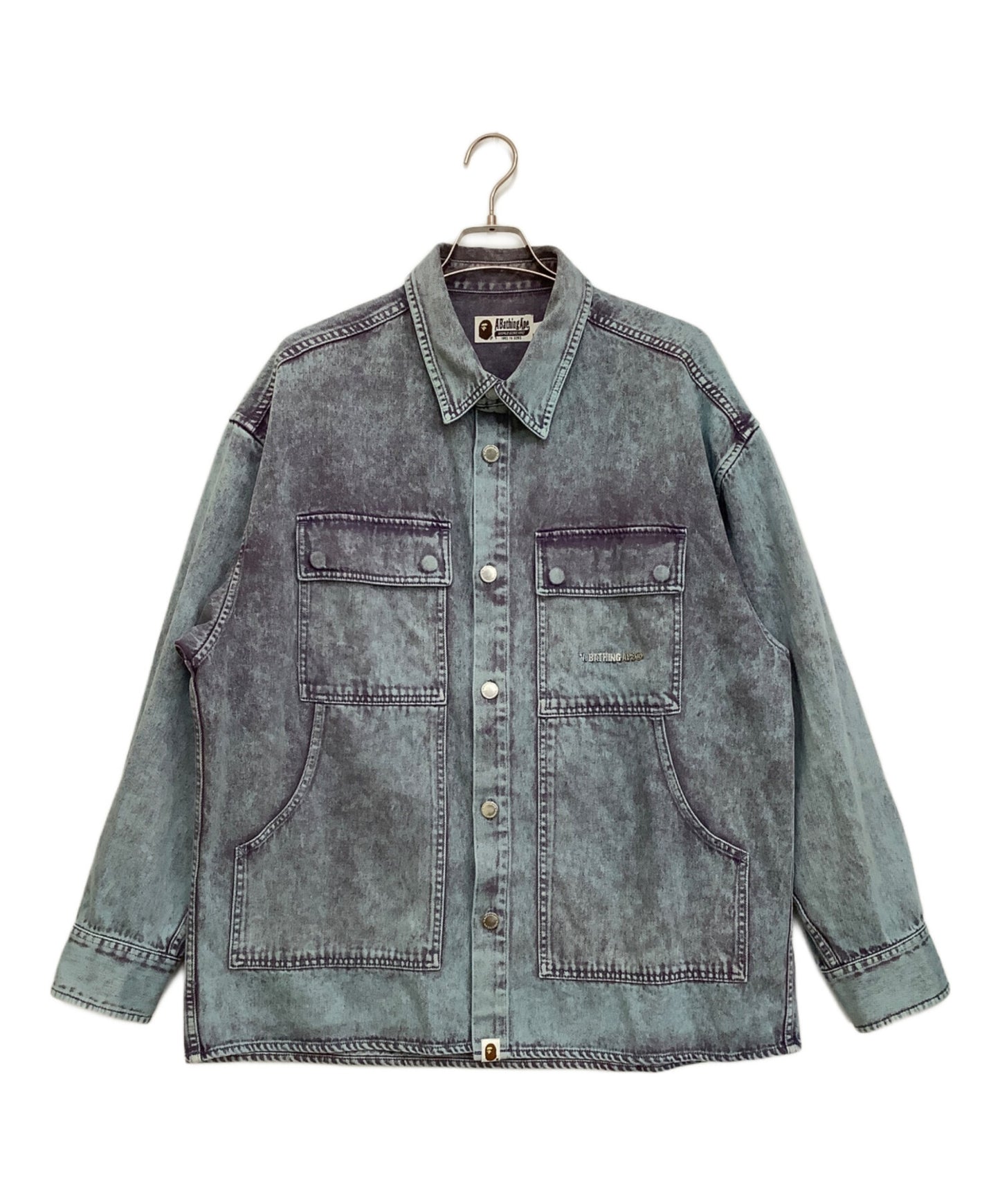 [Pre-owned] A BATHING APE ACID WASH WORK SHIRT