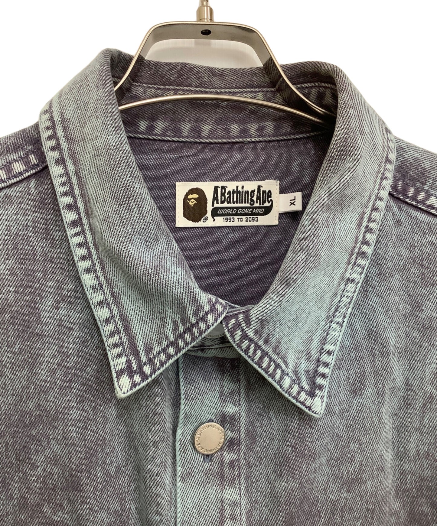 [Pre-owned] A BATHING APE ACID WASH WORK SHIRT