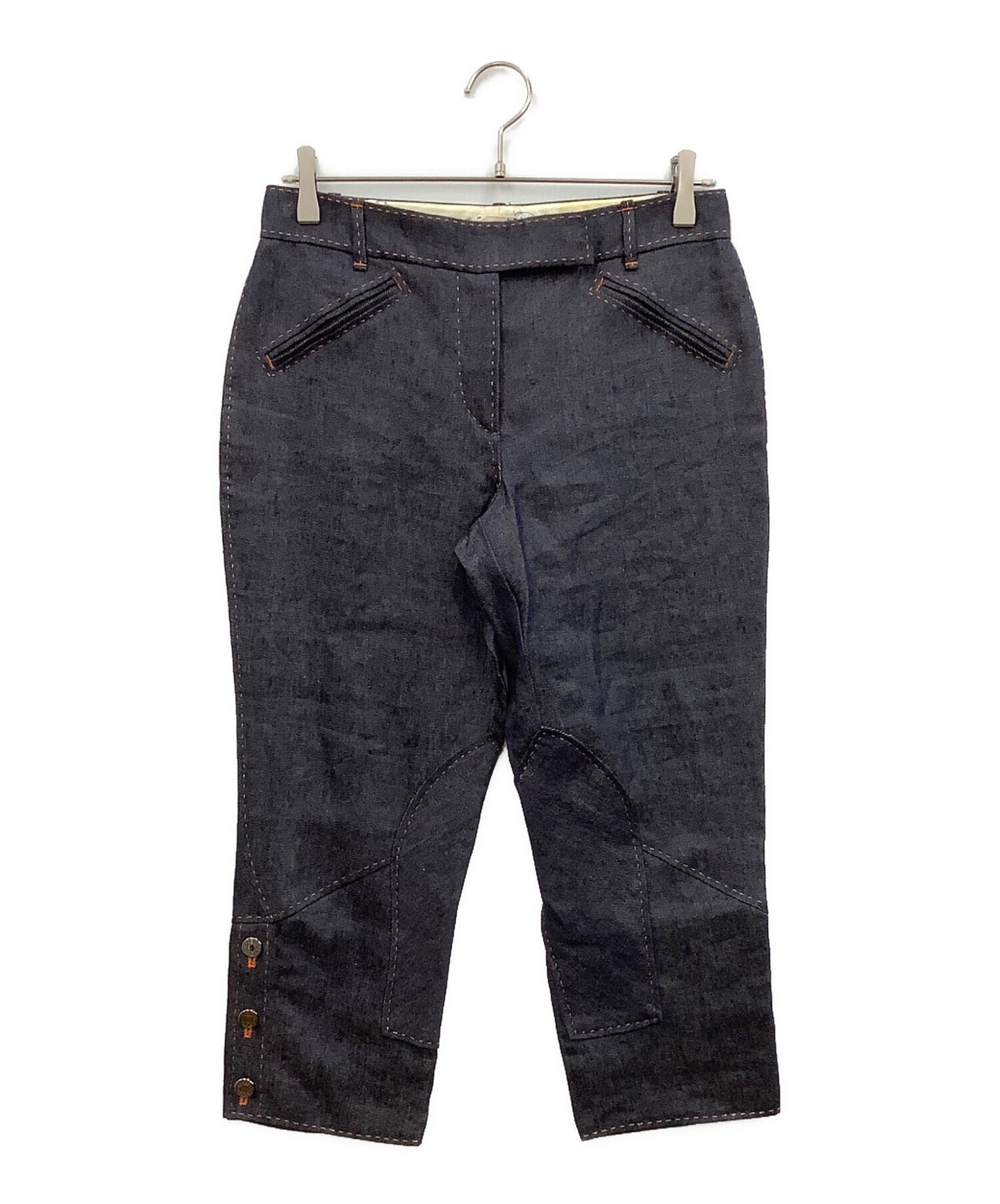 [Pre-owned] HERMES Linen denim jodhpurs pants