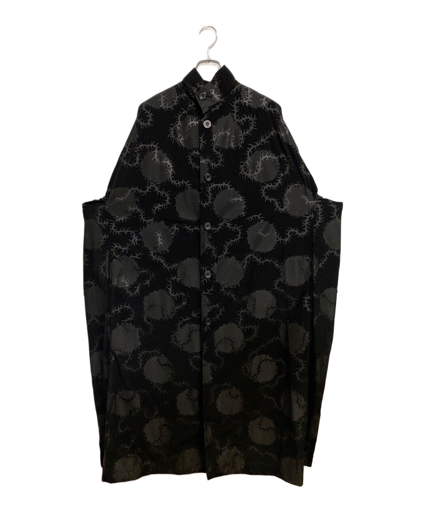 [Pre-owned] Y's SPIKES/DOTS PRINT MANDARIN COLLAR COAT