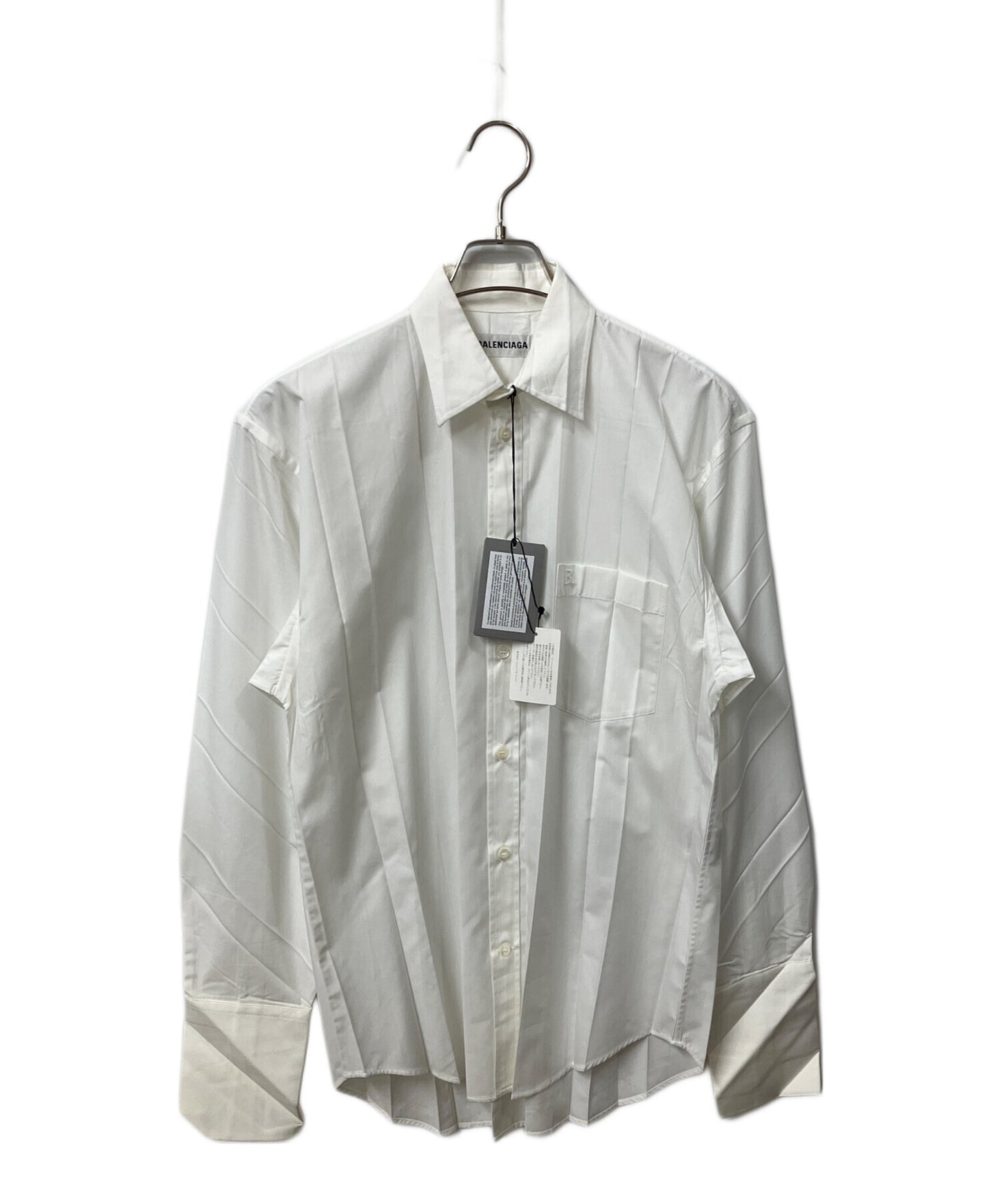 [Pre-owned] BALENCIAGA Logo Embroidery Pleated Shirt 622272