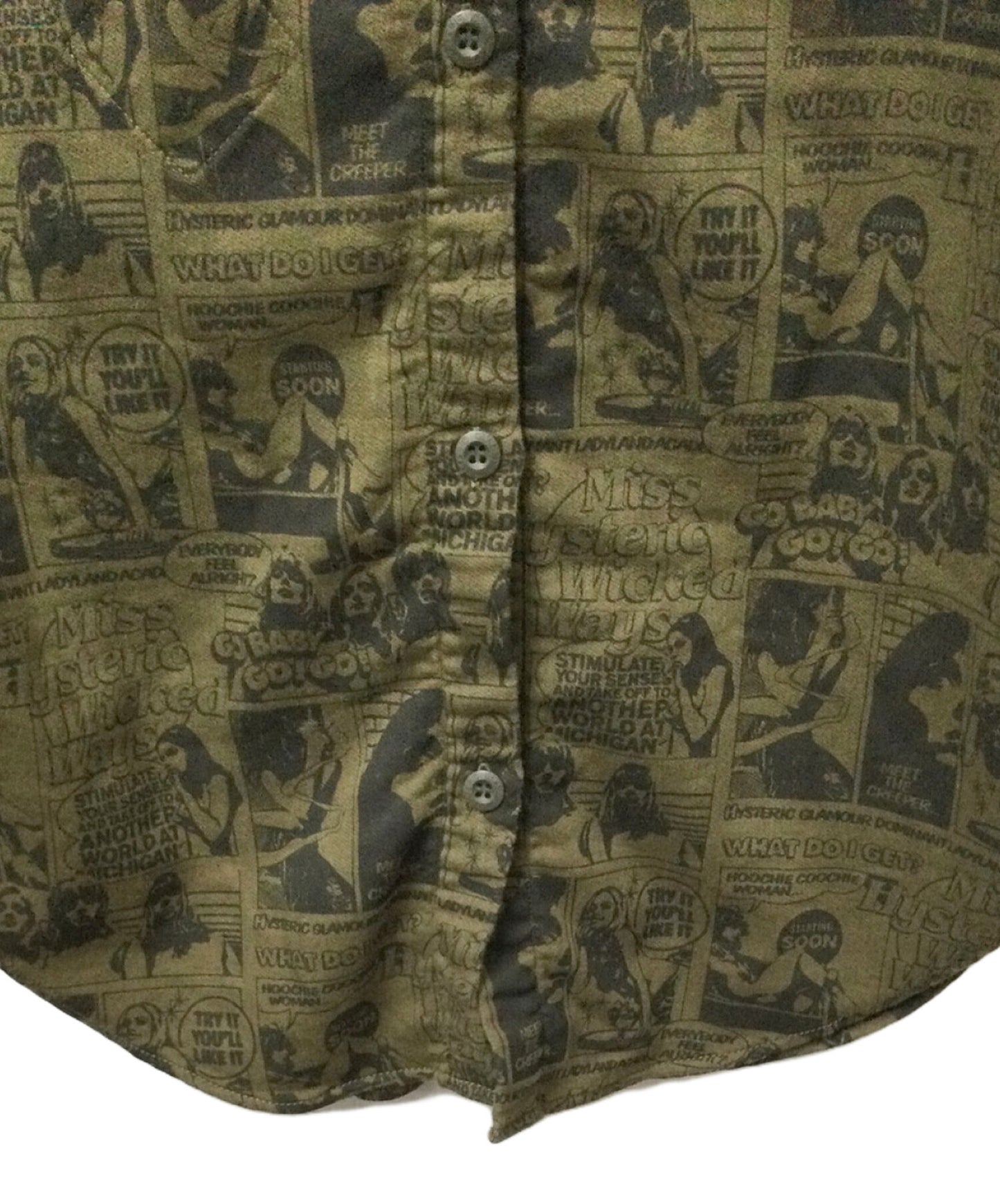 [Pre-owned] Hysteric Glamour Long sleeve military SH with patch 0124A003