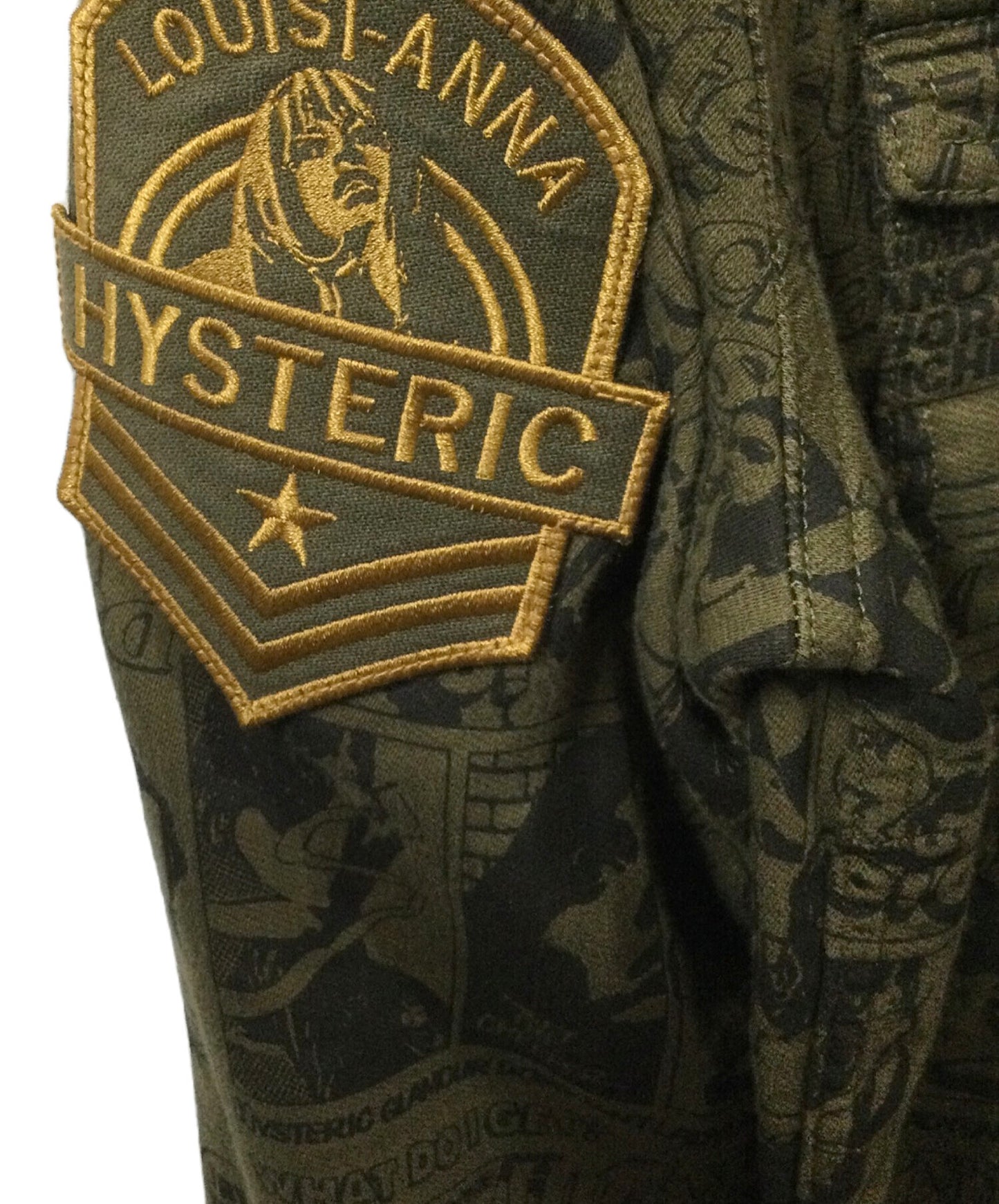 [Pre-owned] Hysteric Glamour Long sleeve military SH with patch 0124A003