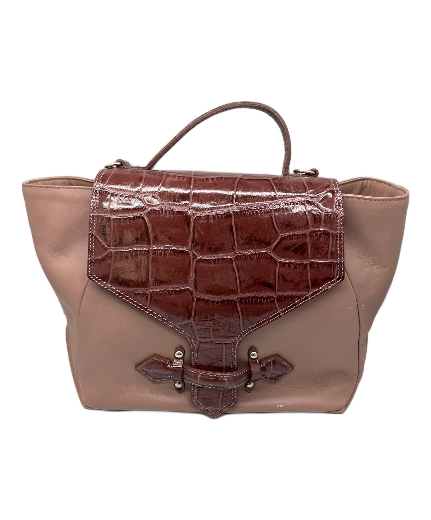 [Pre-owned] Vivienne Westwood 2-Way Bag: Burgundy × Pink