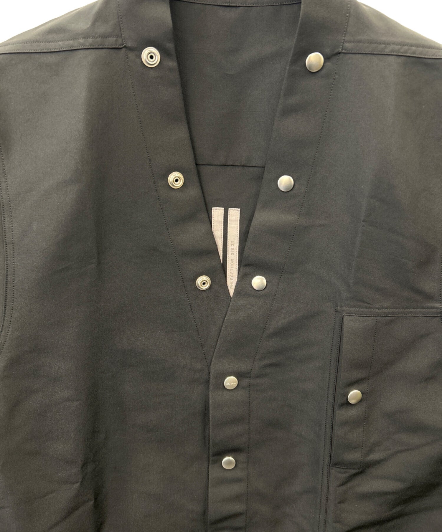 リックオウエンス Snap Button Short Sleeve Shirt Pre-owned] RICK OWENS Snap Button Short Sleeve Shirt RU21S6294-TS
