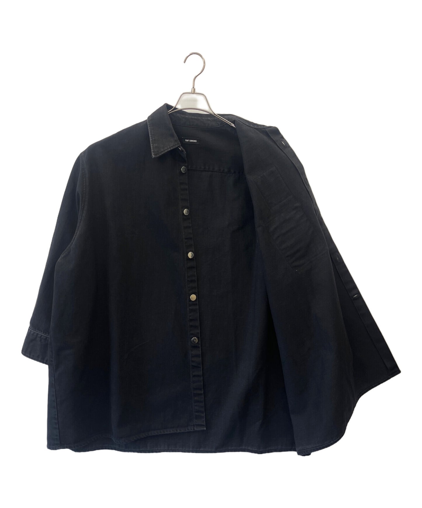 [Pre-owned] RAF SIMONS BIG FIT DENIM SHIRT with TWO PATCHES 191-248