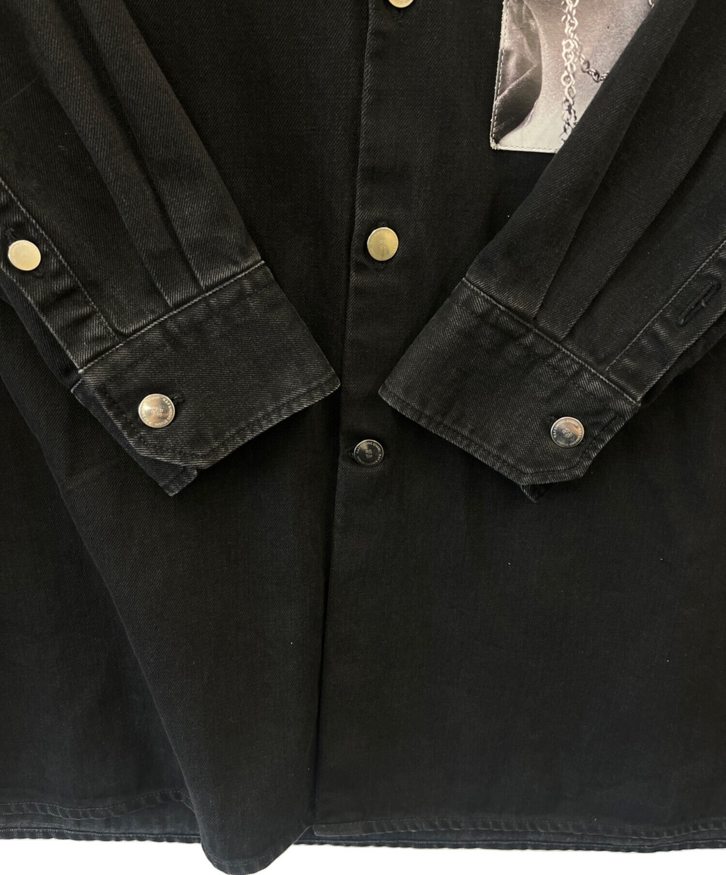[Pre-owned] RAF SIMONS BIG FIT DENIM SHIRT with TWO PATCHES 191-248