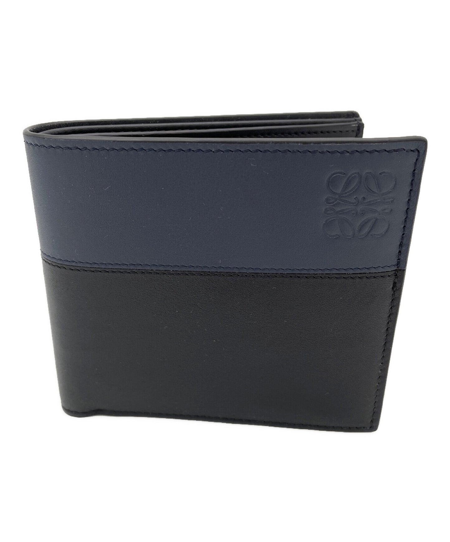 [Pre-owned] LOEWE Bifold coin wallet in shiny calf C568501X01