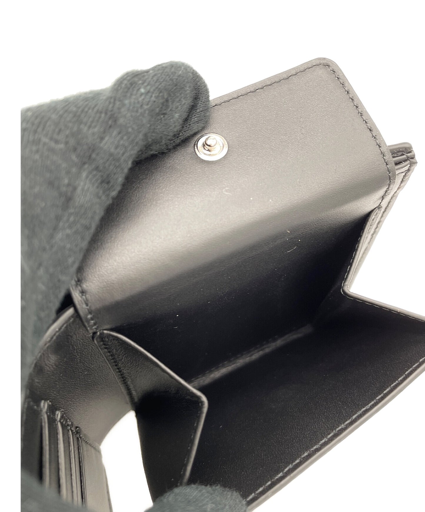 [Pre-owned] LOEWE Bifold coin wallet in shiny calf C568501X01