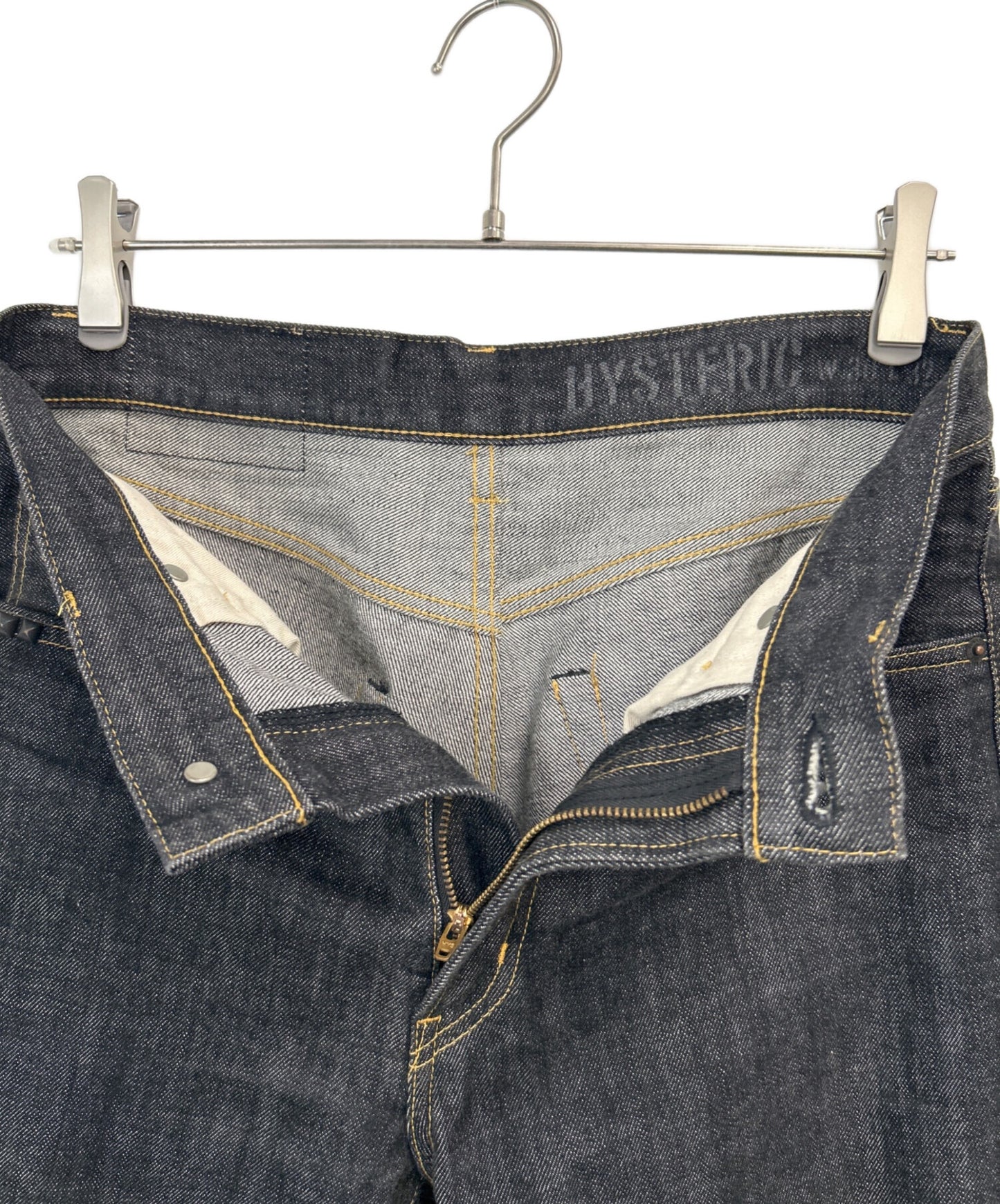 [Pre-owned] Hysteric Glamour Studded straight denim pants 02213AP19