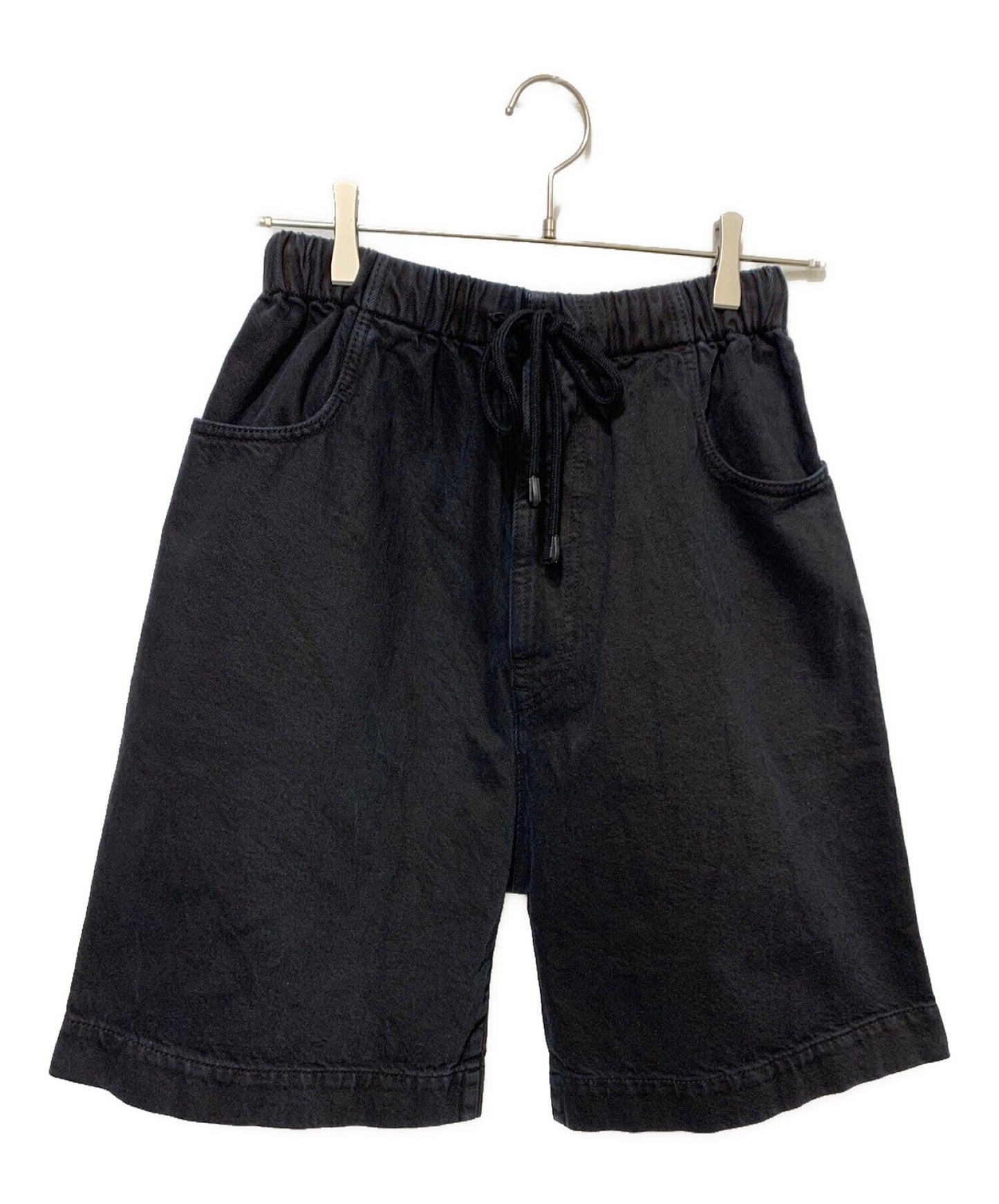 [Pre-owned] GUCCI Logo Patch Wide Denim Shorts 572621