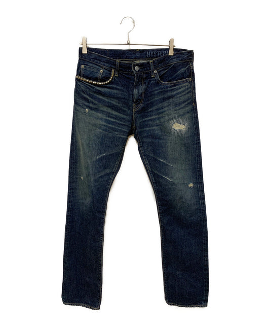 [Pre-owned] Hysteric Glamour Damaged denim pants 02241AP18