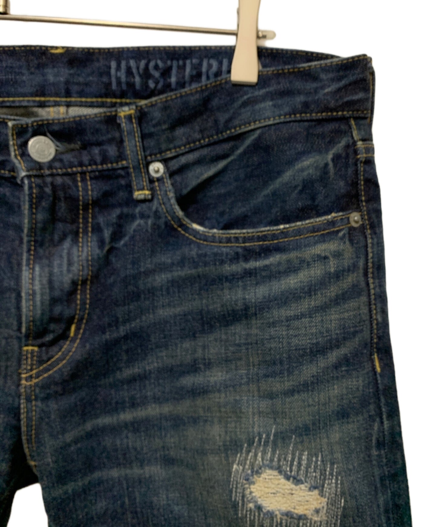 [Pre-owned] Hysteric Glamour Damaged denim pants 02241AP18