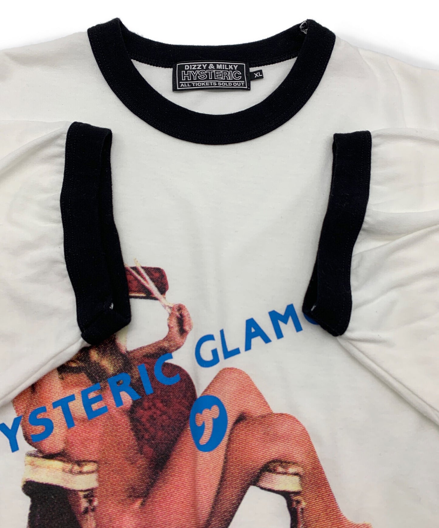 [Pre-owned] Hysteric Glamour ringer T-shirt 02241CT17