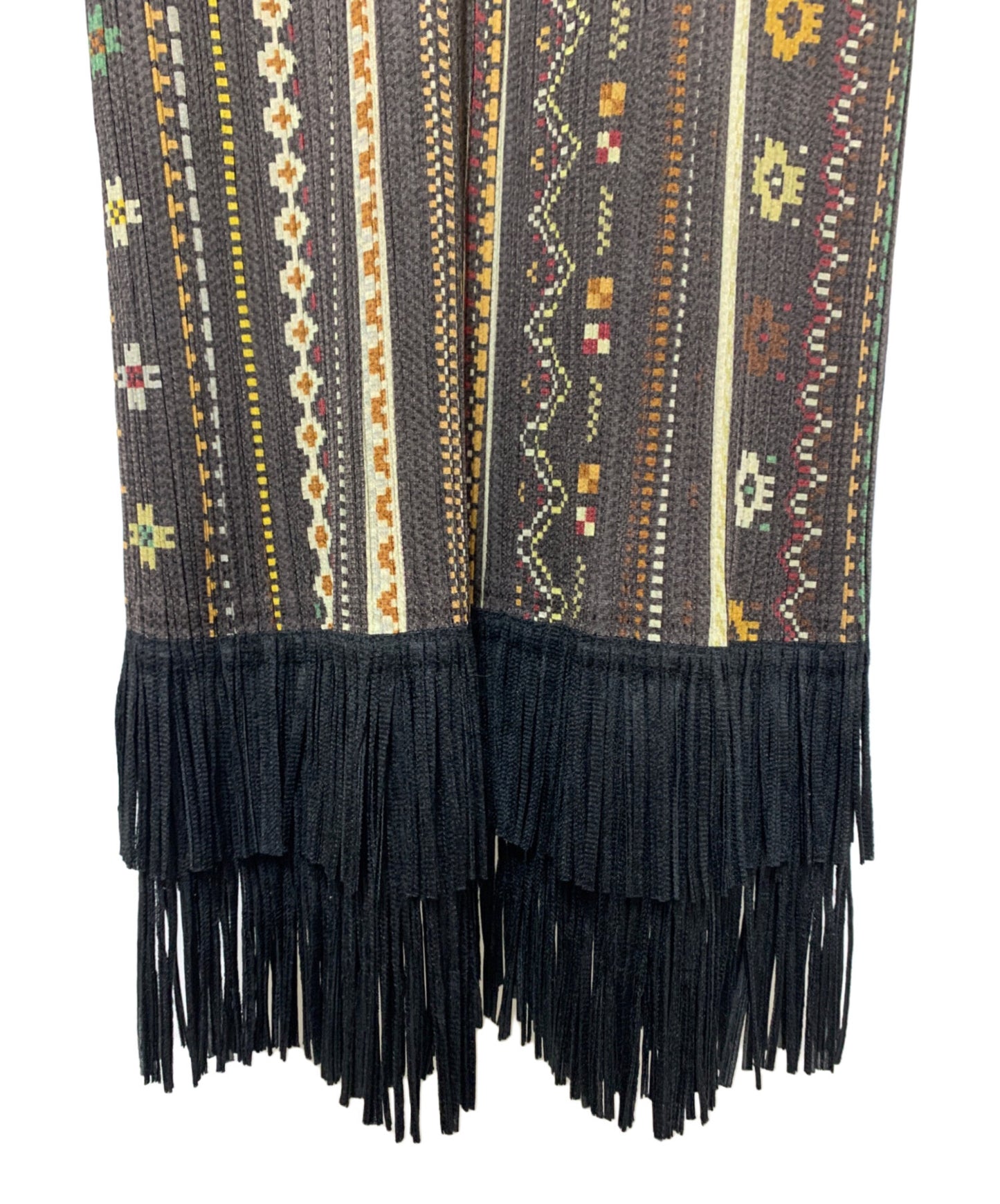 [Pre-owned] PLEATS PLEASE Fringed Sleeve Pleated Dress PP91-JH833