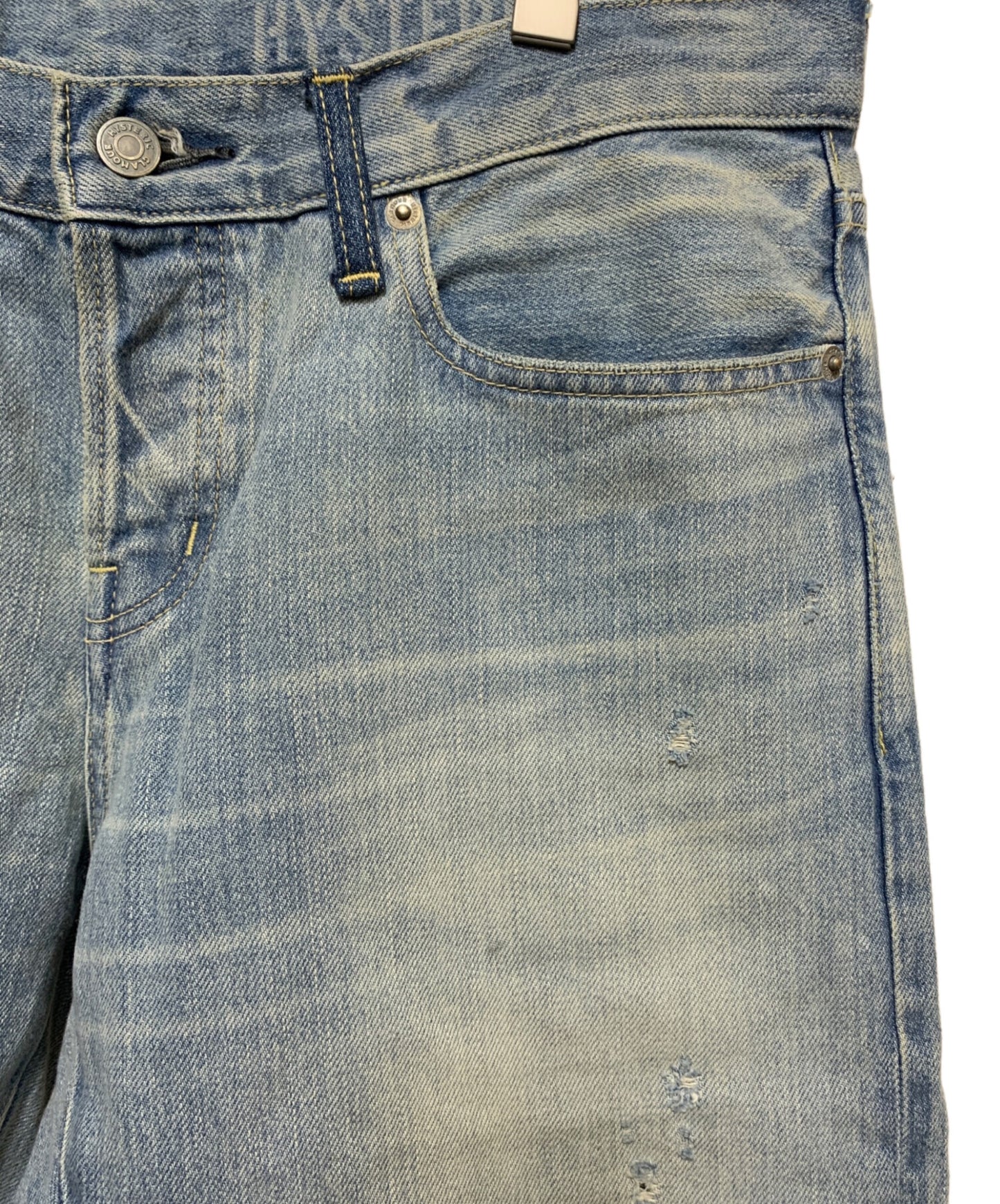 [Pre-owned] Hysteric Glamour Damaged denim pants 02233AP07