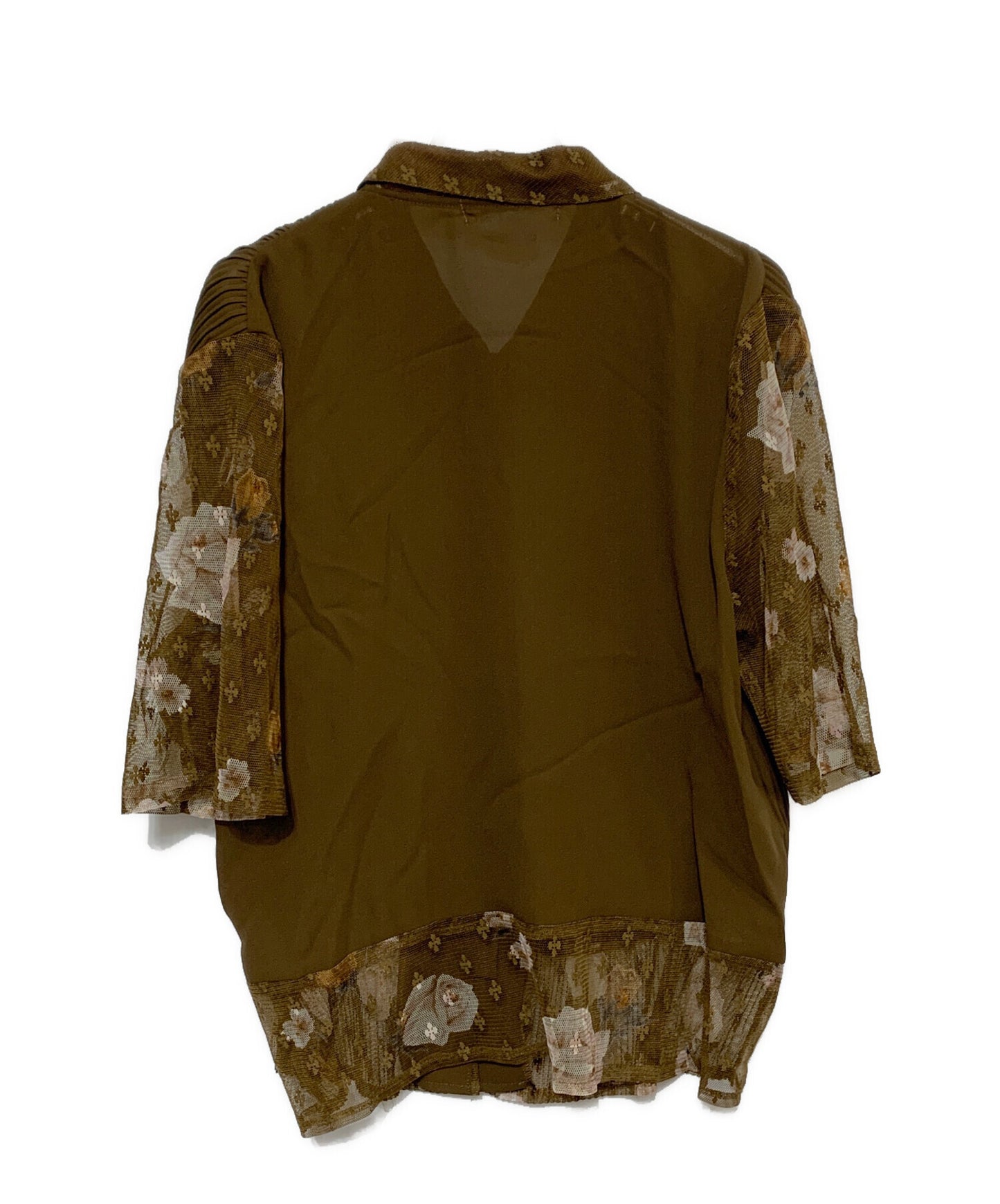 [Pre-owned] COMME des GARCONS pleated shirt blouse GA-T014